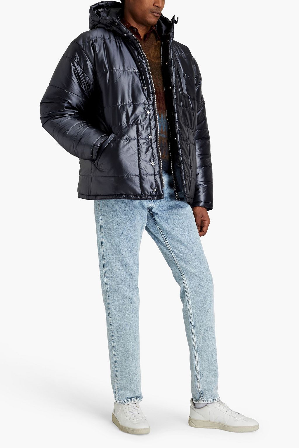 MAISON KITSUNÉ Kapuzenjacke aus gestepptem Shell