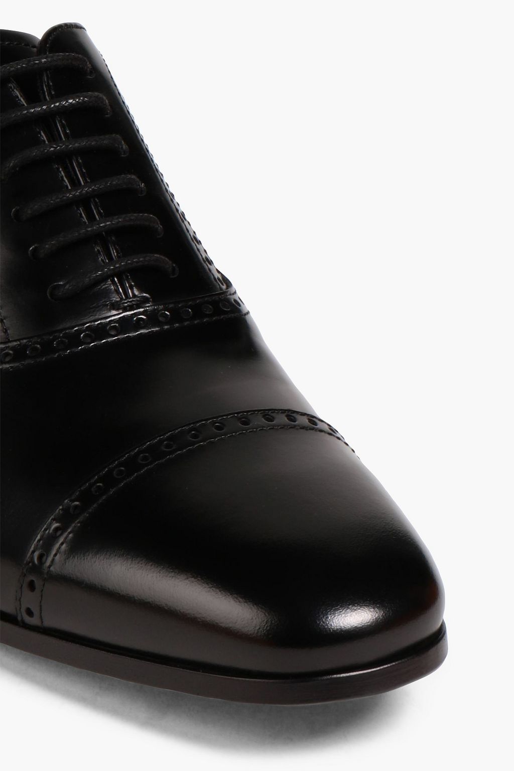 TOD'S Laser-cut polished leather Oxford brogues
