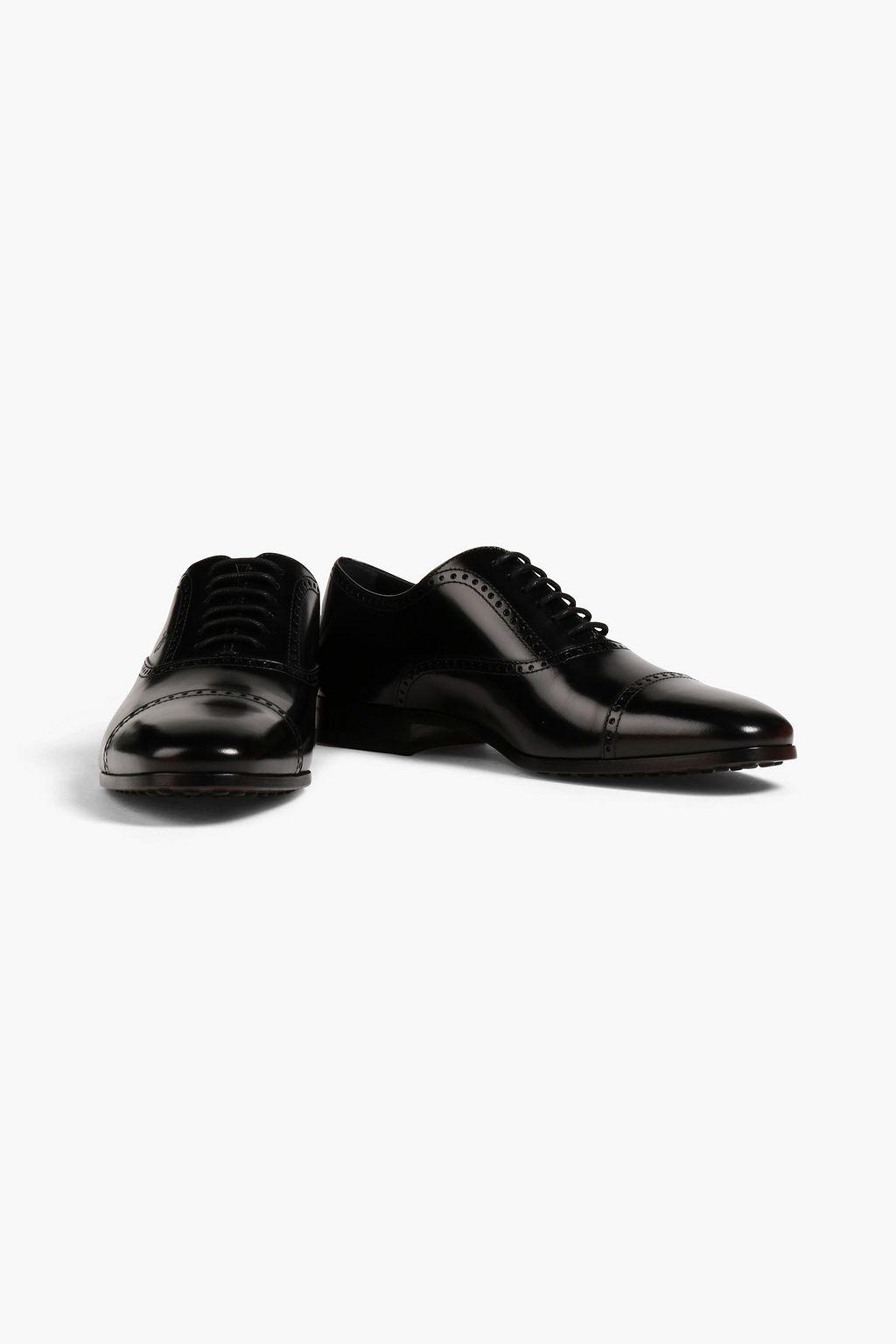 TOD'S Laser-cut polished leather Oxford brogues