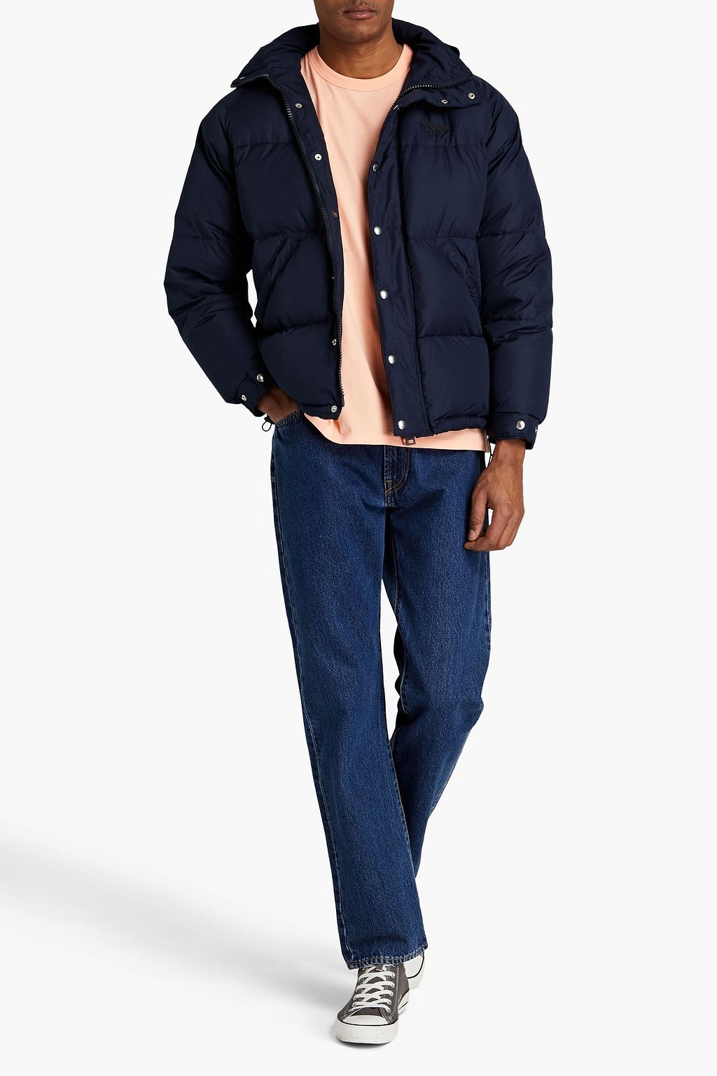 MAISON KITSUNÉ Daunenjacke aus gestepptem Shell mit Kapuze
