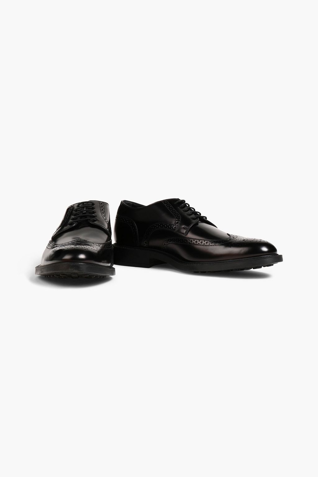 TOD'S Perforated polished-leather brogues