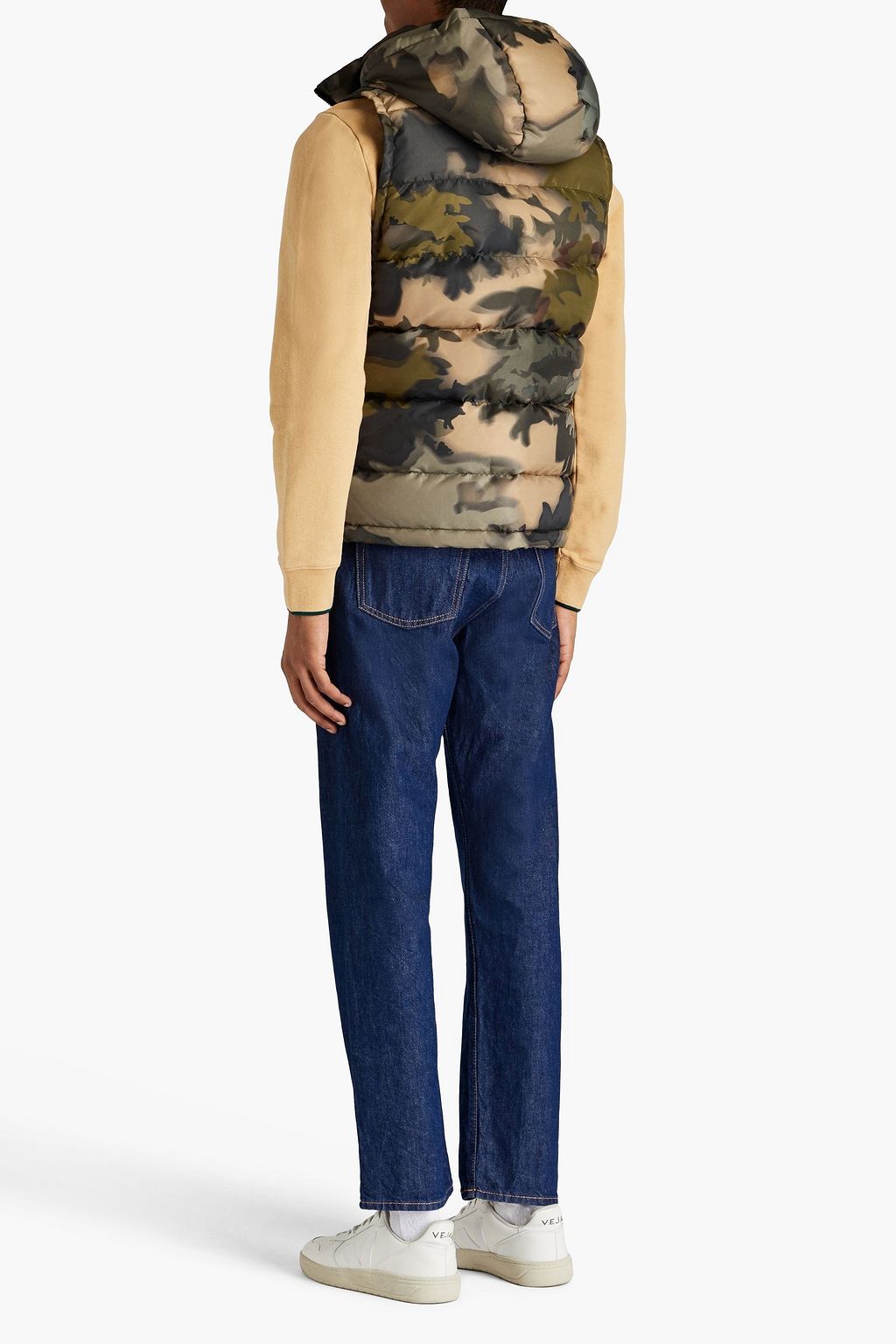 MAISON KITSUNÉ Quilted camouflage-print shell hooded down vest