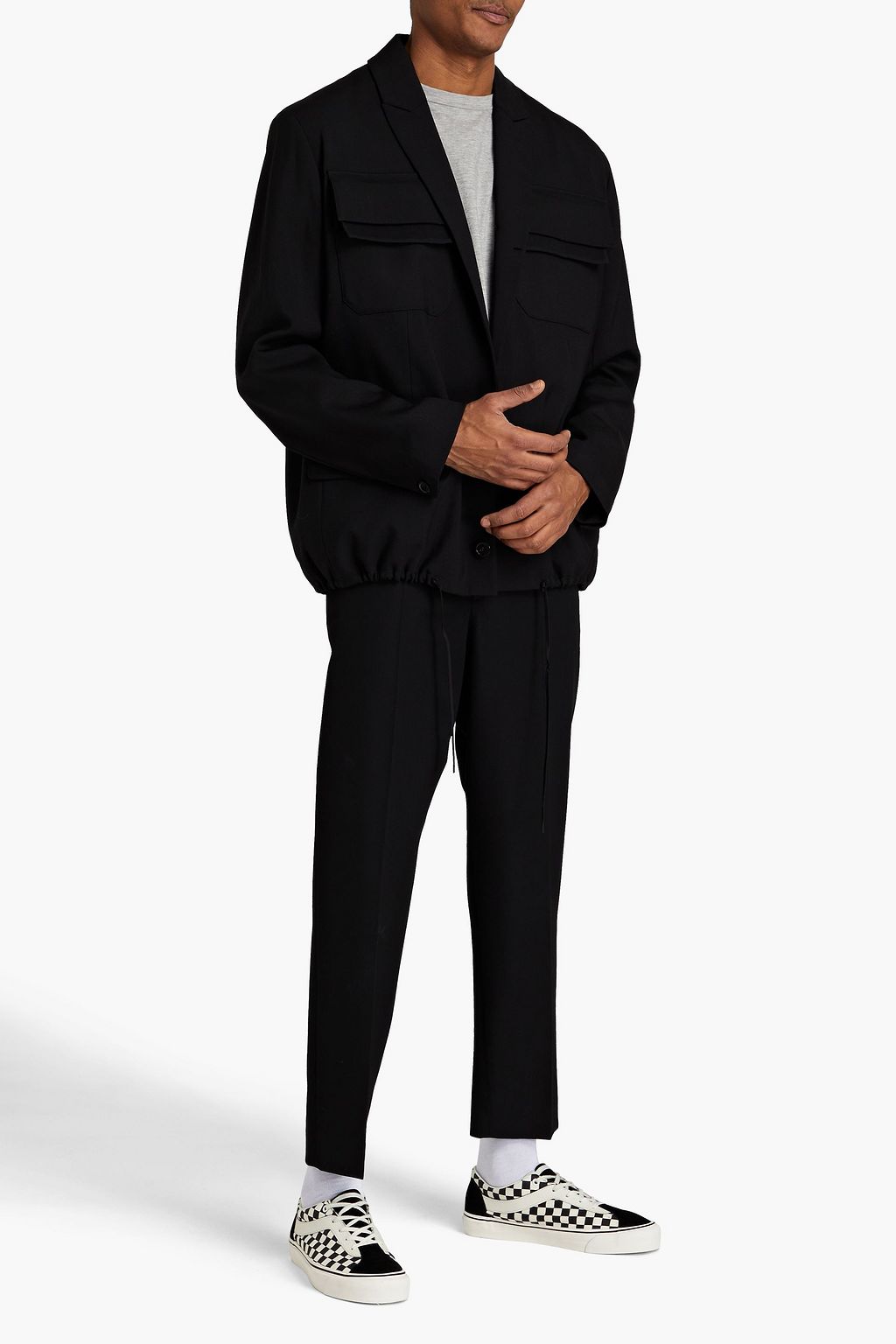 MAISON KITSUNÉ Oversized grain de poudre blazer