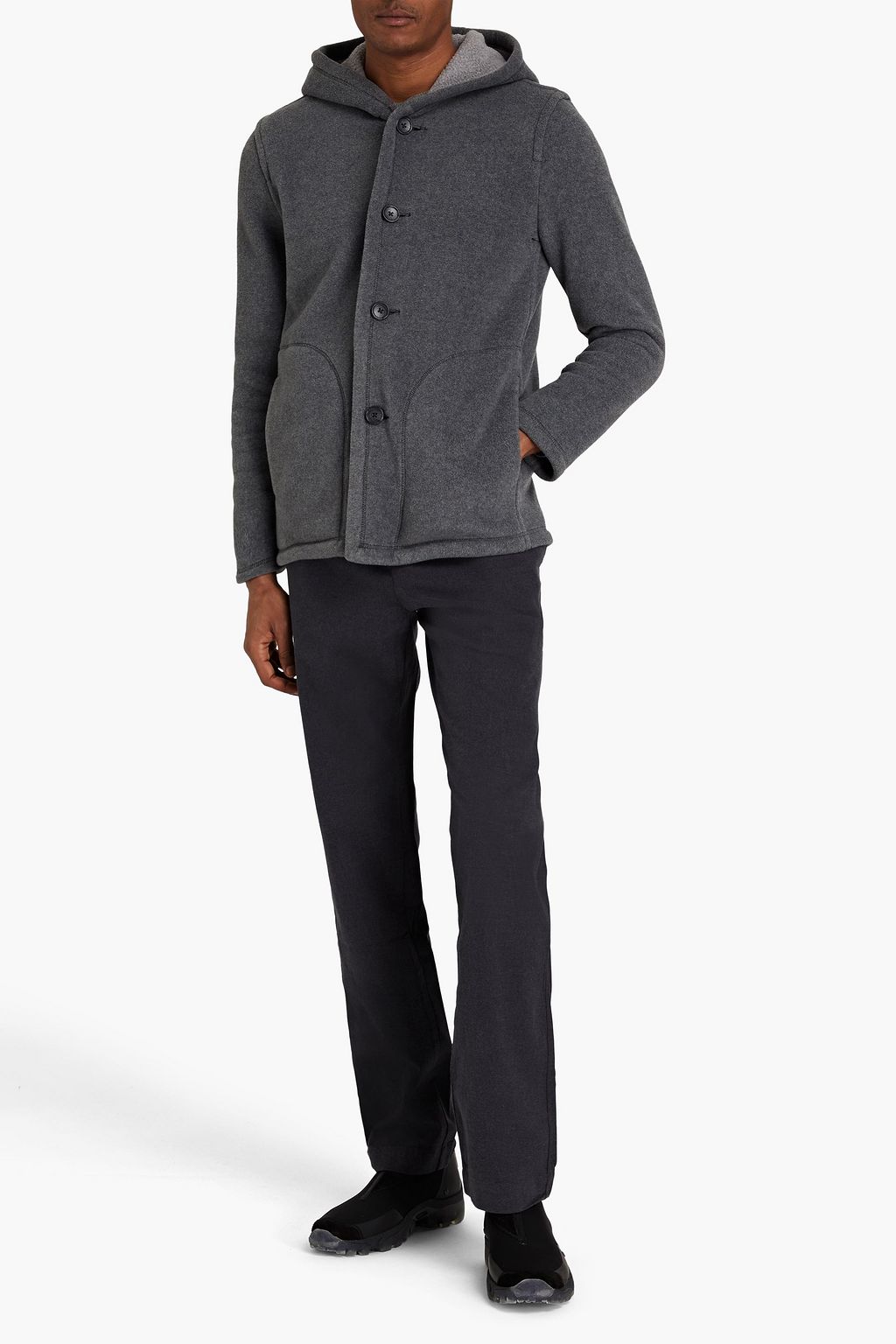 JAMES PERSE Fleece hooded coat