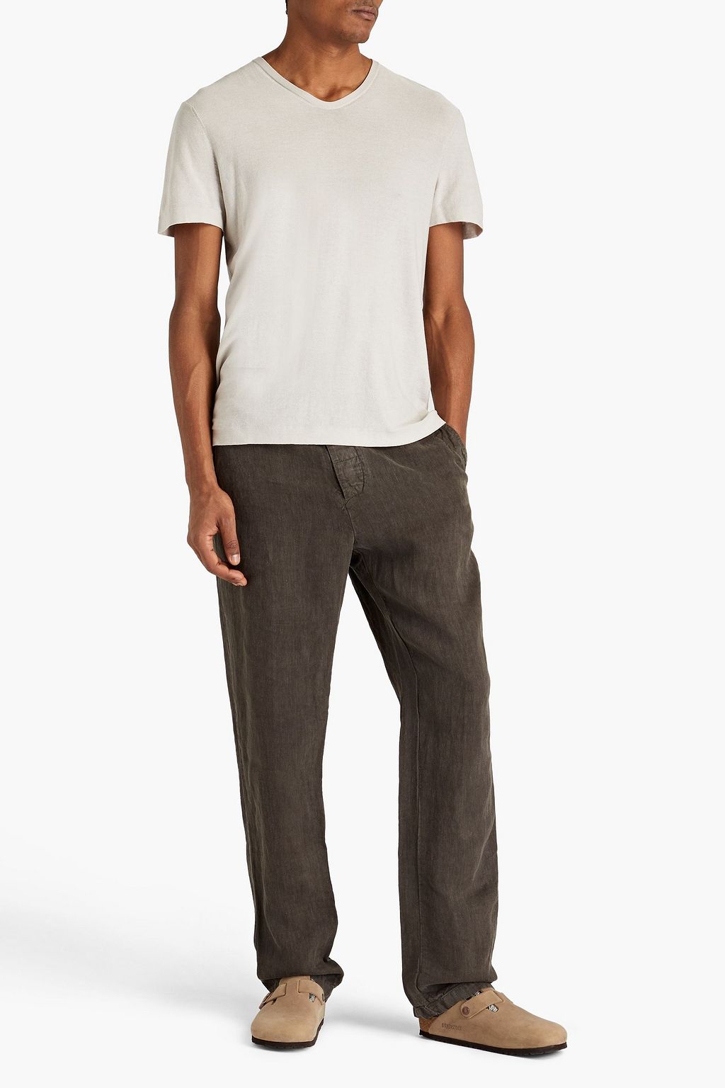 JAMES PERSE Linen-twill pants