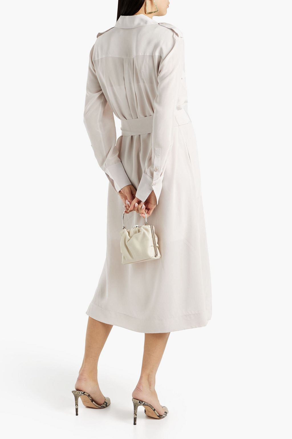 EQUIPMENT Zelie belted washed-silk midi shirt dress