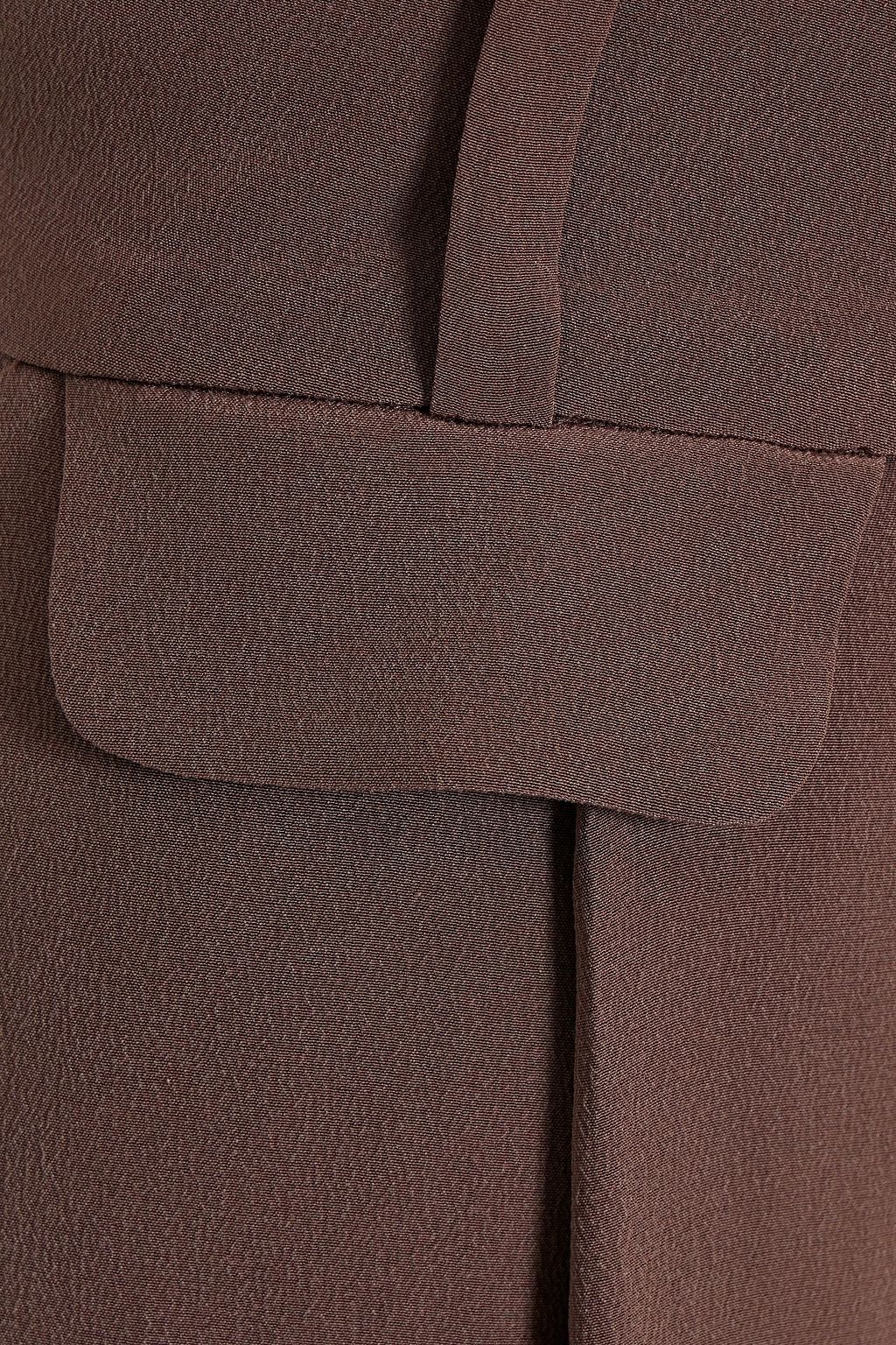 EQUIPMENT ウォッシュ加工シルク ワイドレッグパンツ タック入り