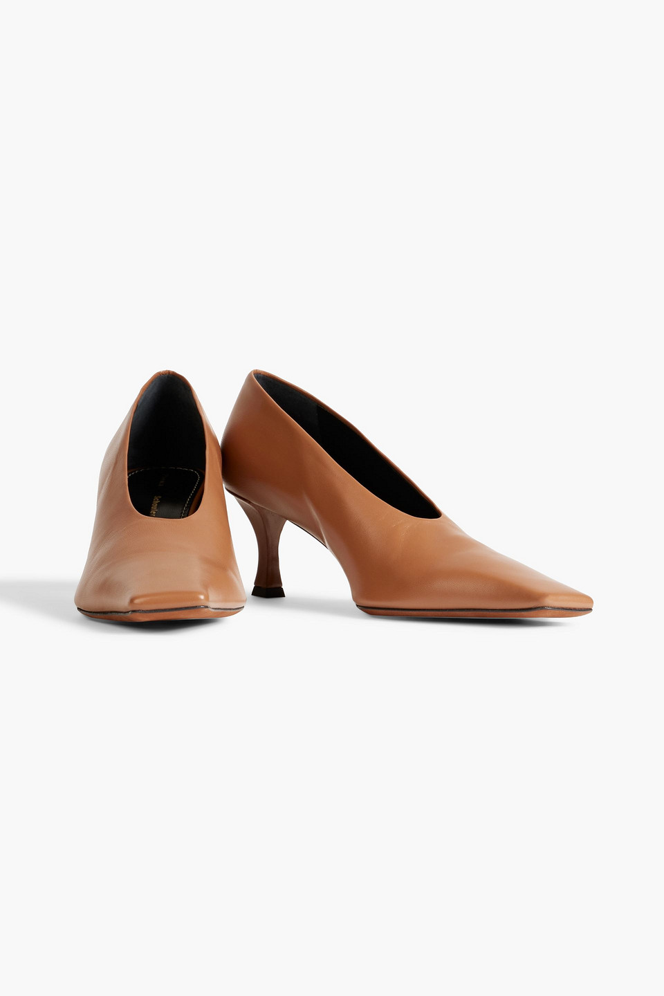 Shop Proenza Schouler Kristie Leather Pumps In Camel