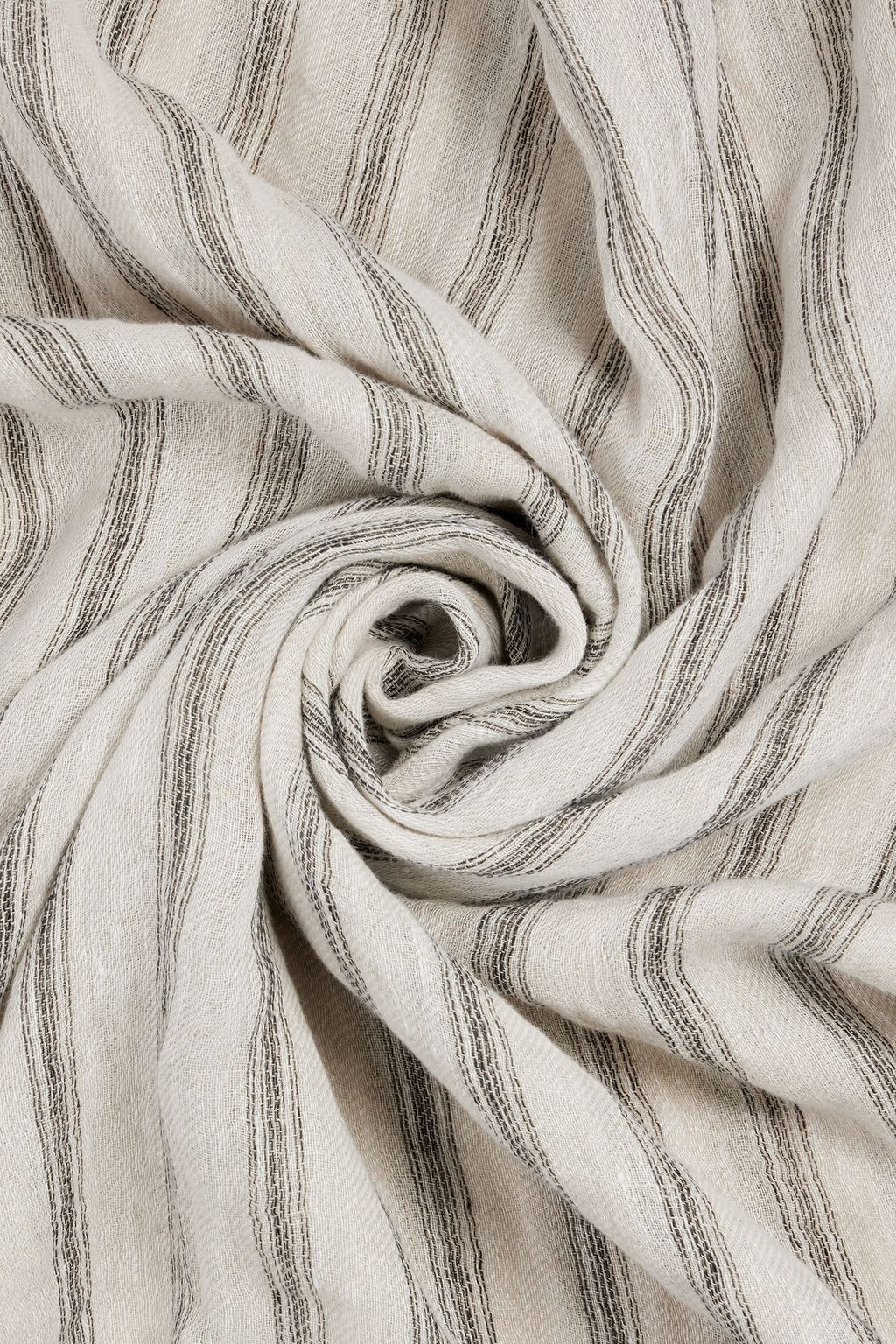 BRUNELLO CUCINELLI Striped linen-gauze scarf