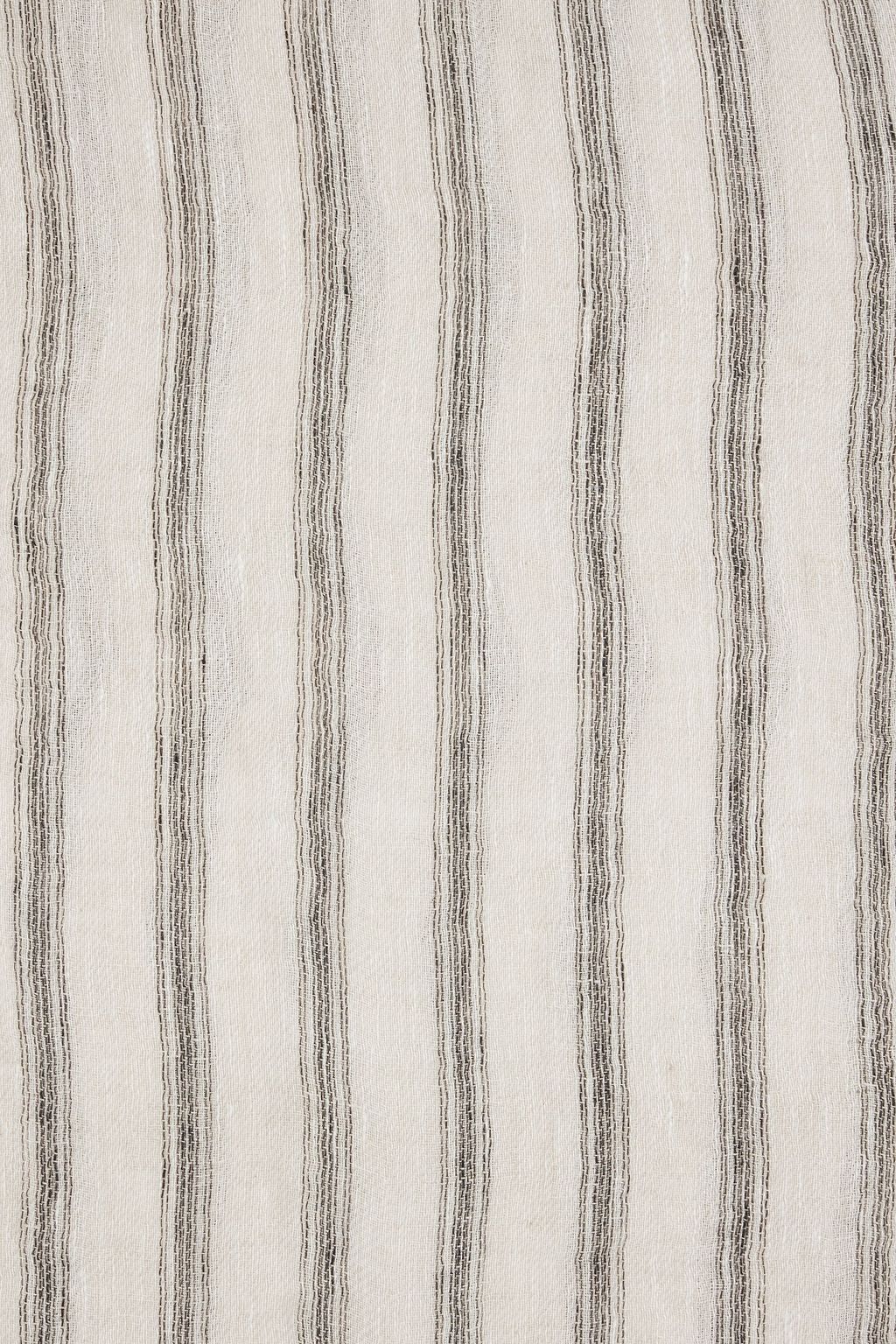 BRUNELLO CUCINELLI Striped linen-gauze scarf
