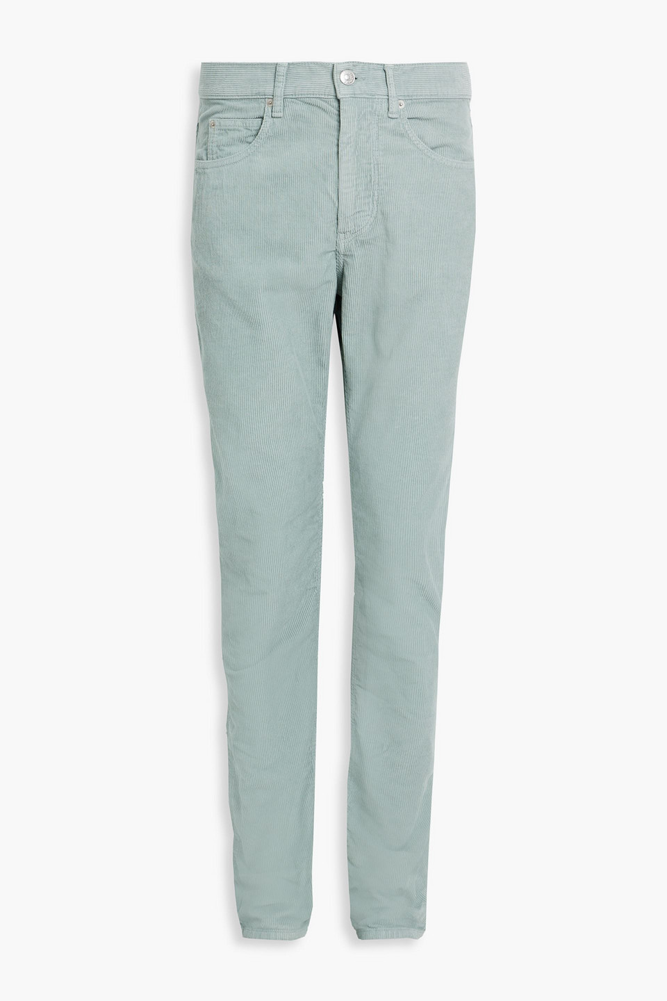 Isabel Marant Jack Slim-fit Cotton-corduroy Pants In Gray