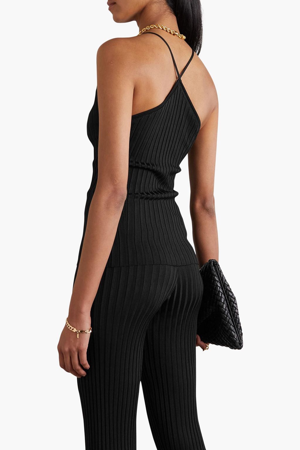 GALVAN  LONDON Rhea ribbed-knit camisole