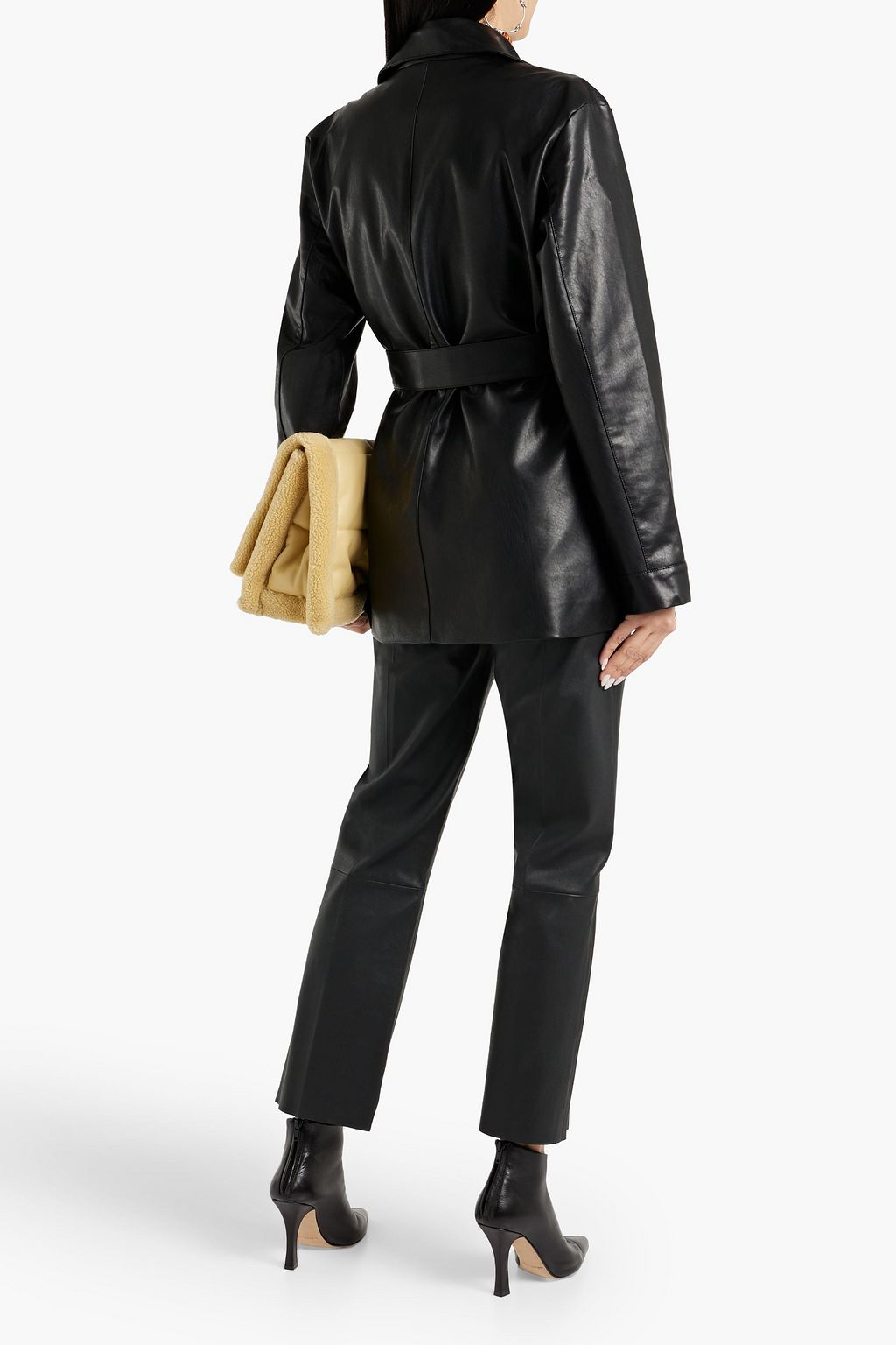 V BY MUUBAA Belted faux leather jacket