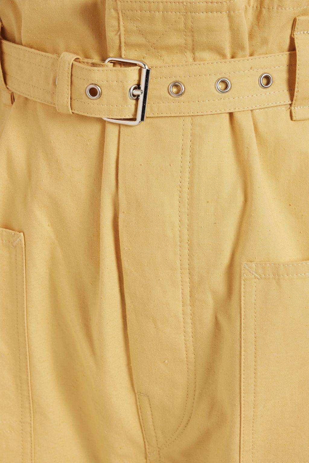 ISABEL MARANT Kelinny belted slub cotton tapered pants