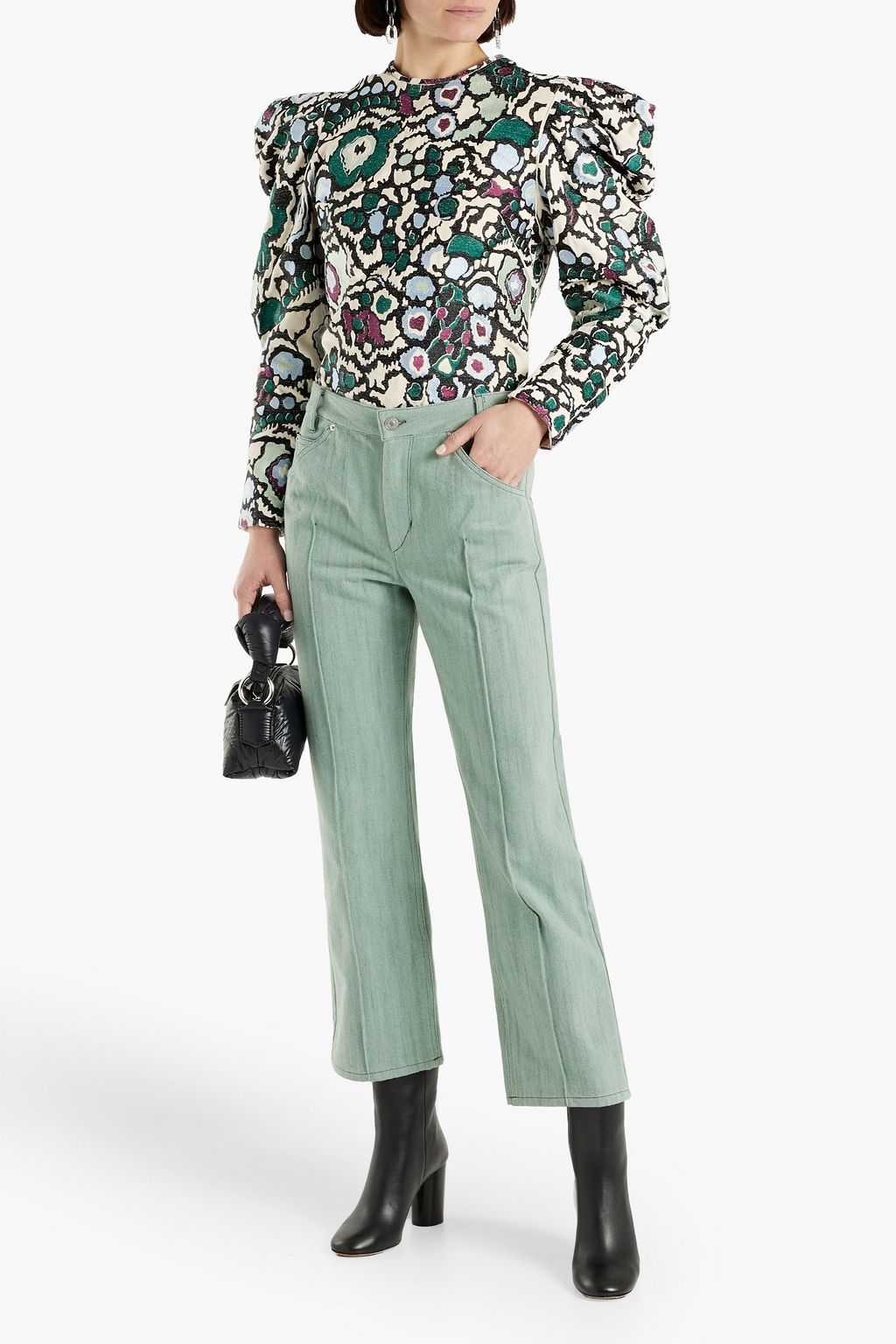 ISABEL MARANT Damili cotton-jacquard top