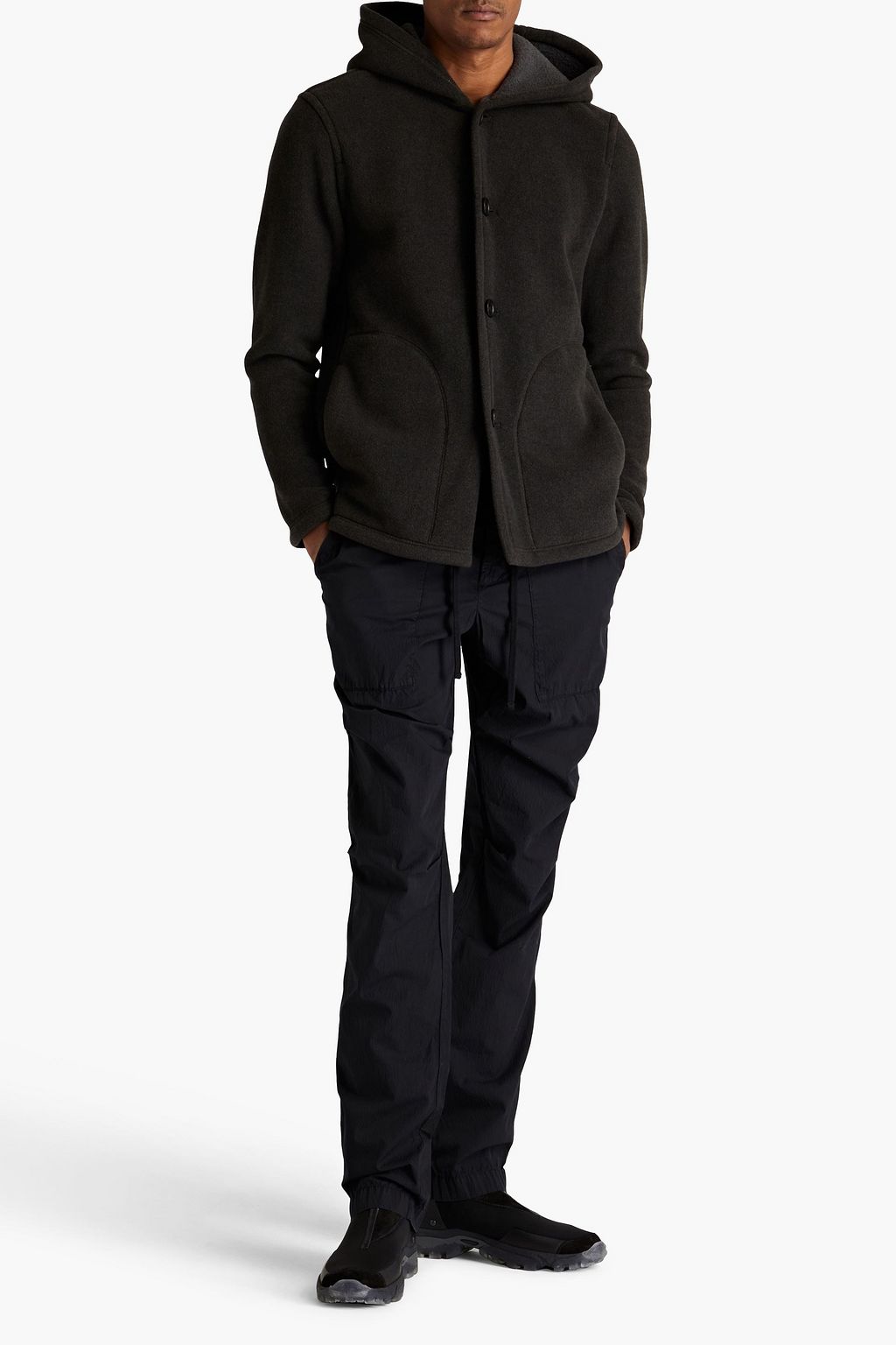JAMES PERSE Fleece hooded coat