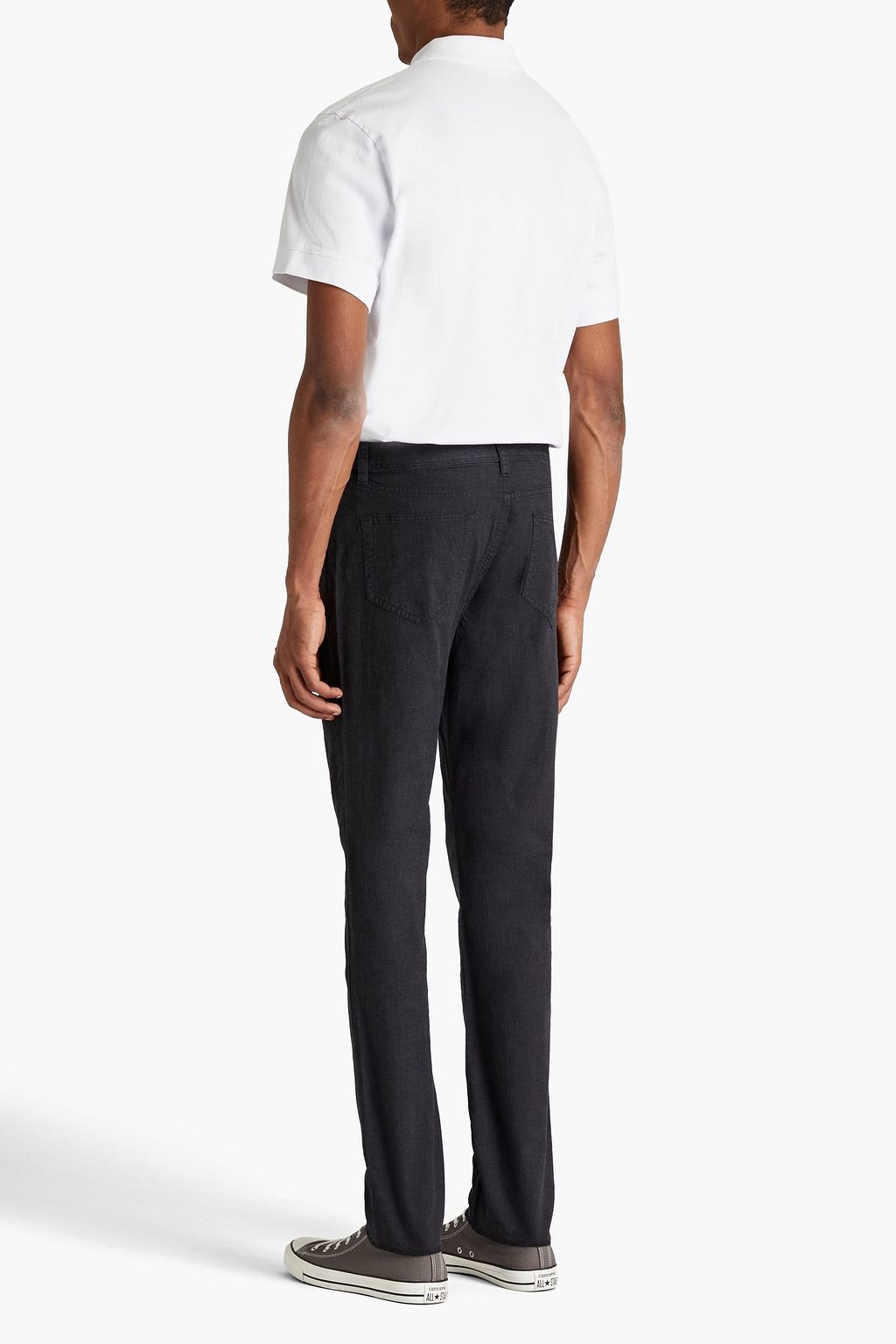 JAMES PERSE Slim-fit mélange stretch-cotton twill pants