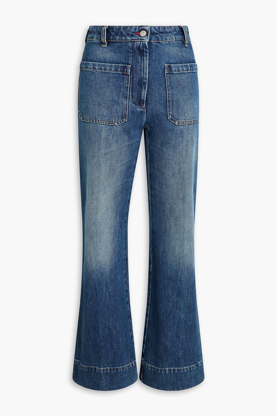 victoria beckham - alina high-rise flared jeans - blue - 24
