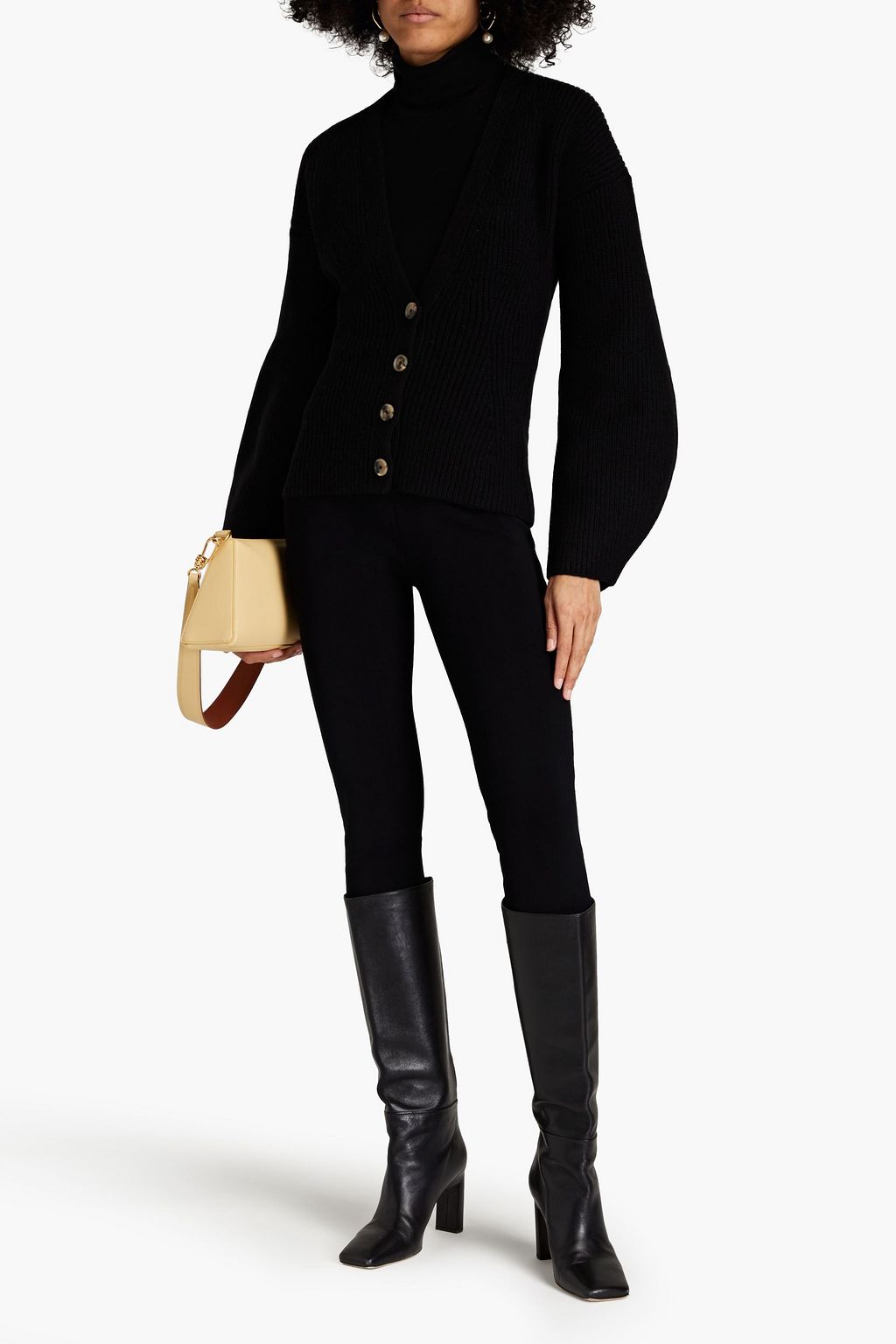 GALVAN  LONDON Dione Cardigan aus einer gerippten Wollmischung