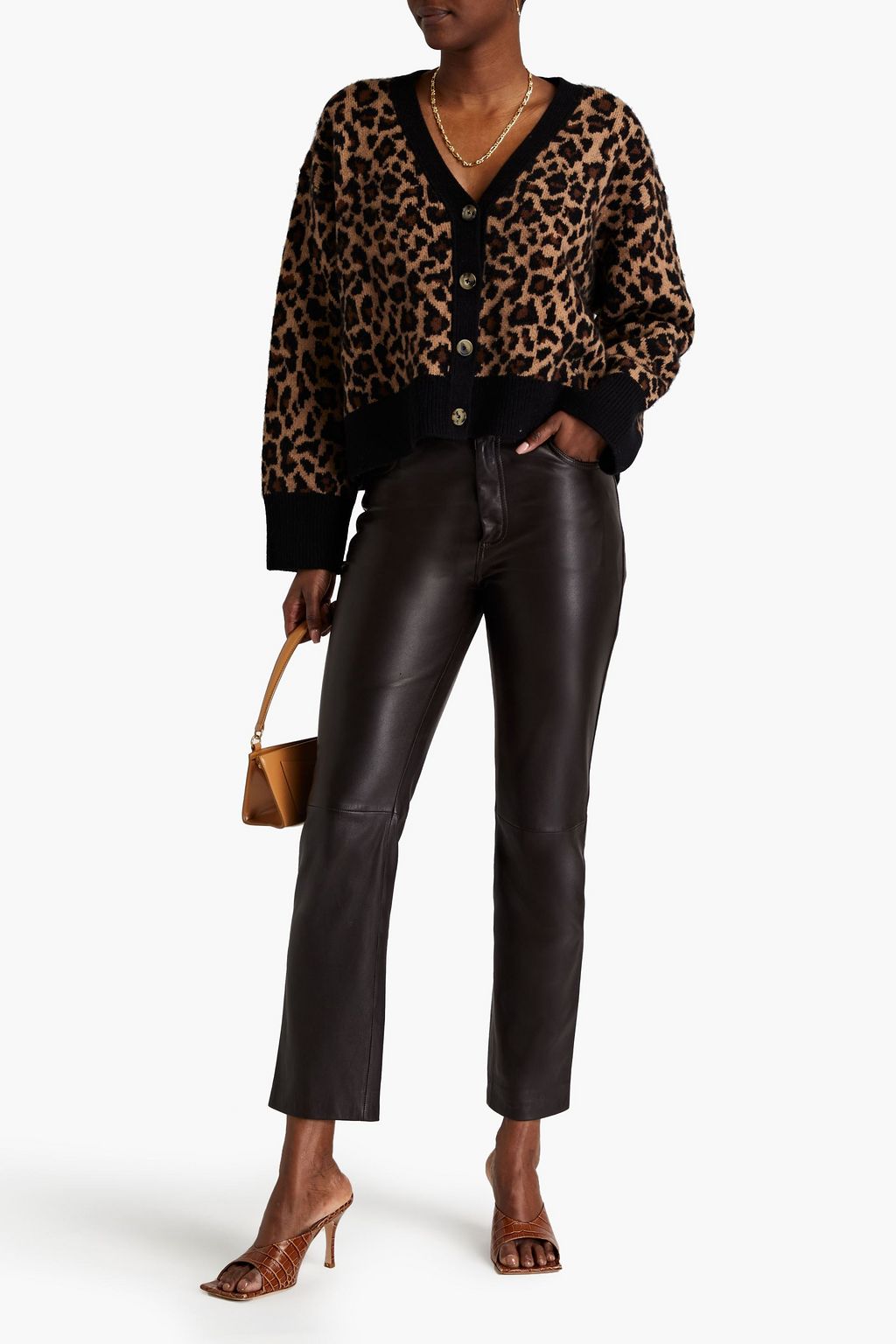 GALVAN  LONDON Theia jacquard-knit wool-blend cardigan