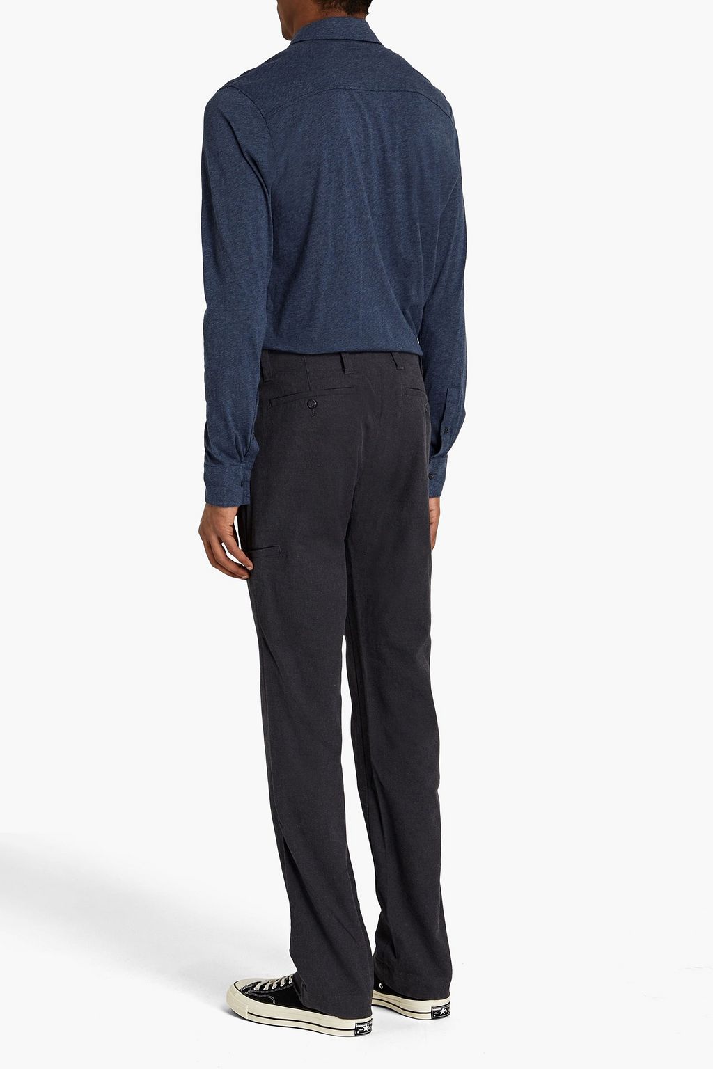 JAMES PERSE Mélange cotton-jersey shirt