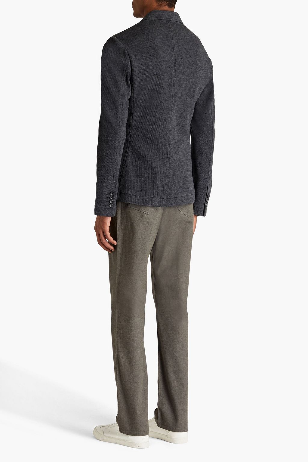 JAMES PERSE Mélange wool and cotton twill blazer