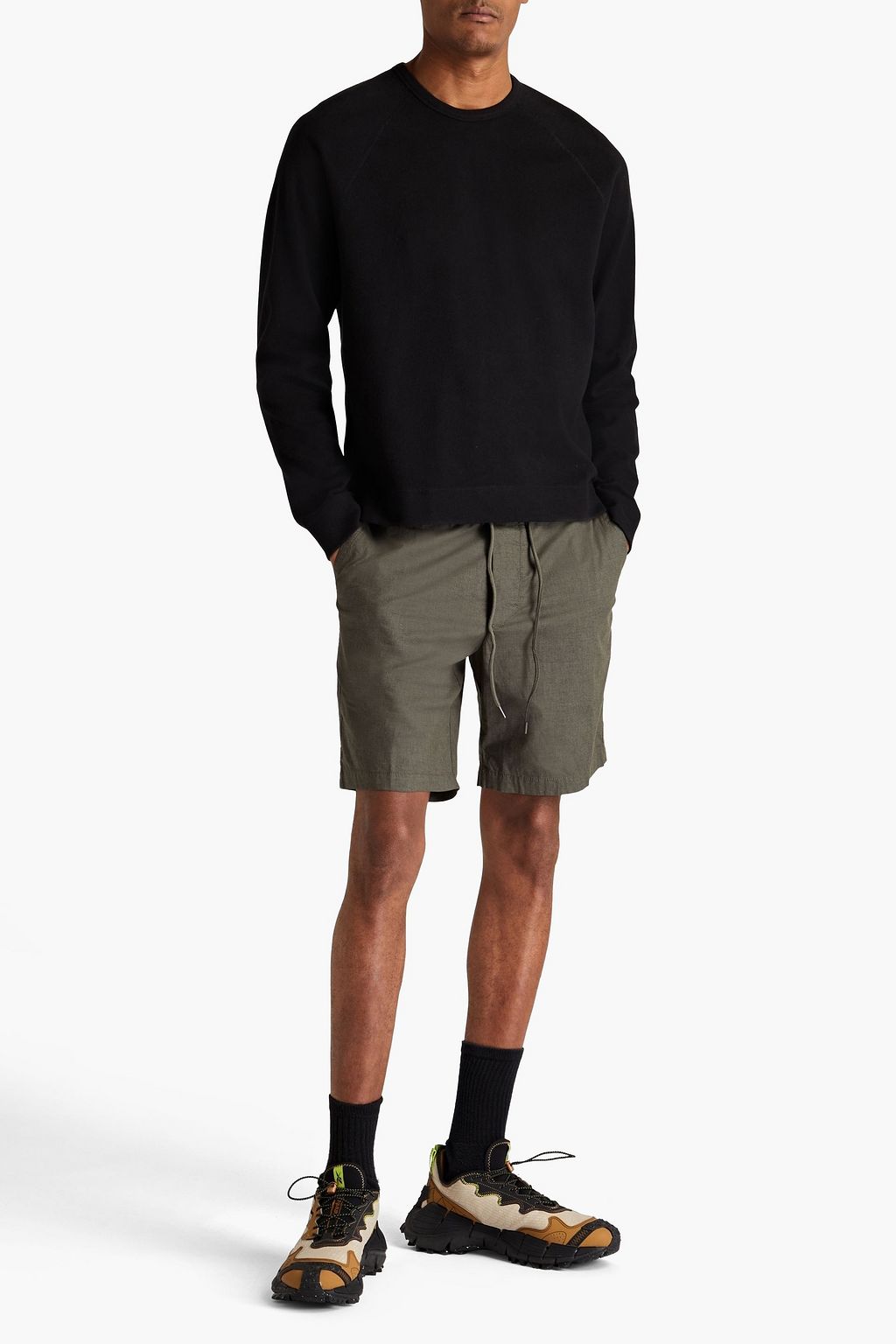 JAMES PERSE Brushed cotton-blend jersey sweatshirt
