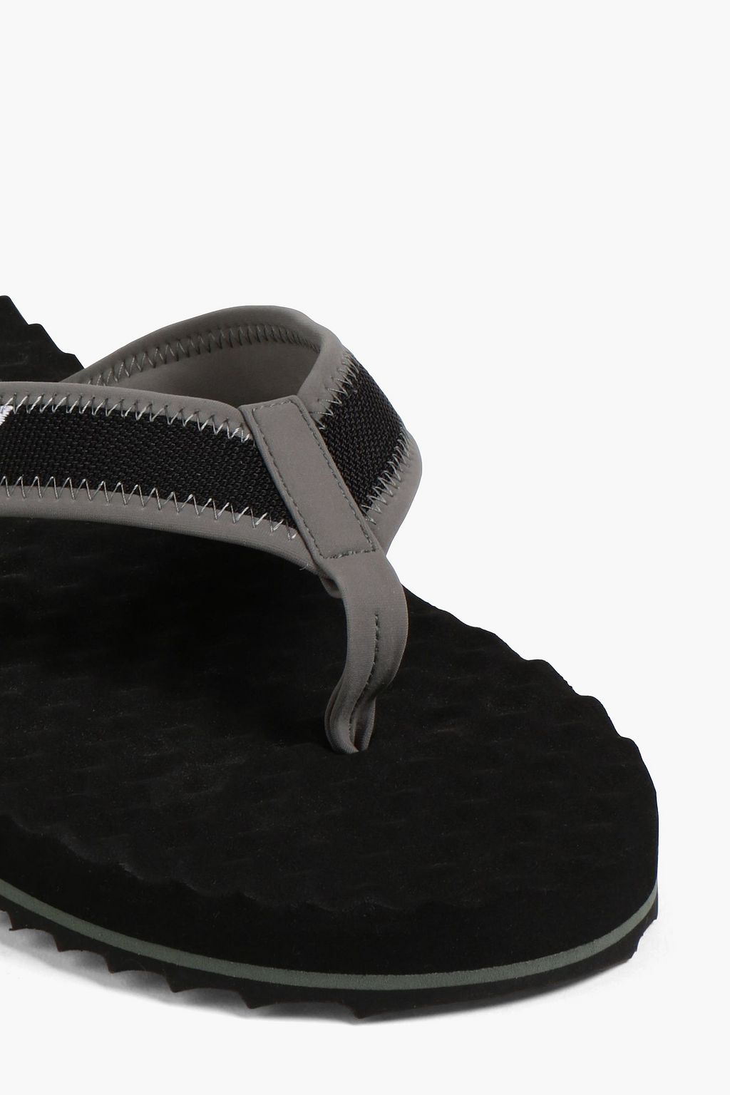 Y/OSEMITE Logo-embroidered striped woven flip flops
