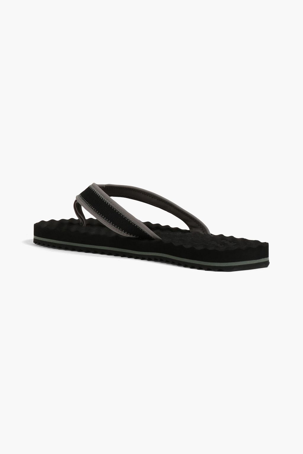 Y/OSEMITE Logo-embroidered striped woven flip flops
