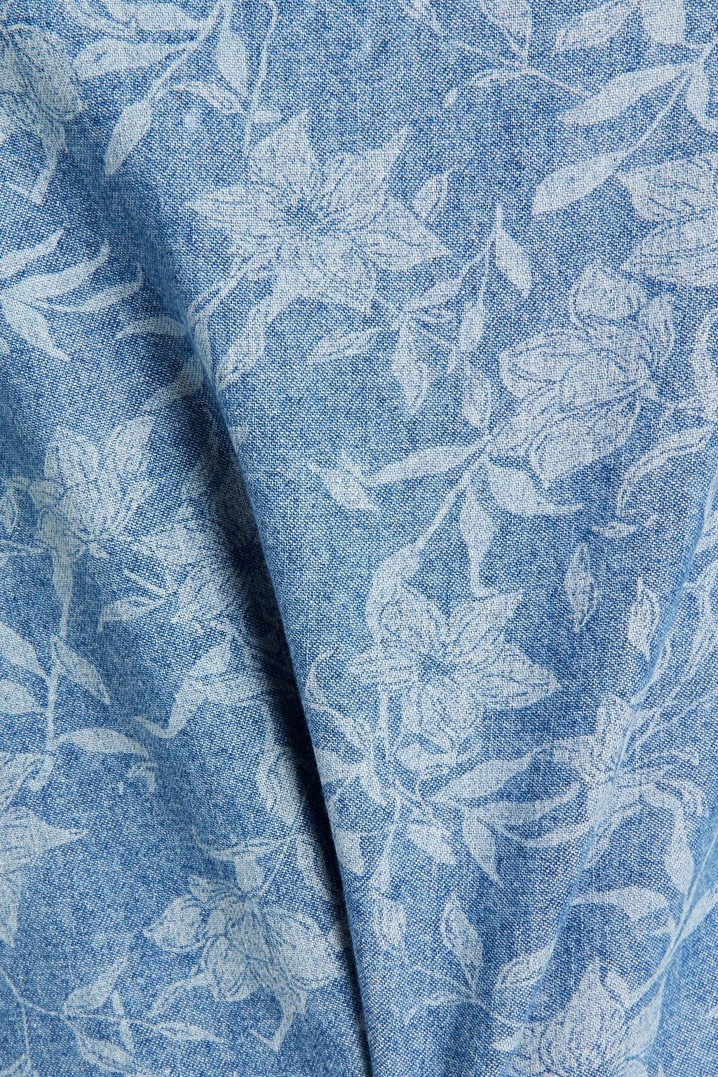 RAG & BONE Floral-print denim mini dress