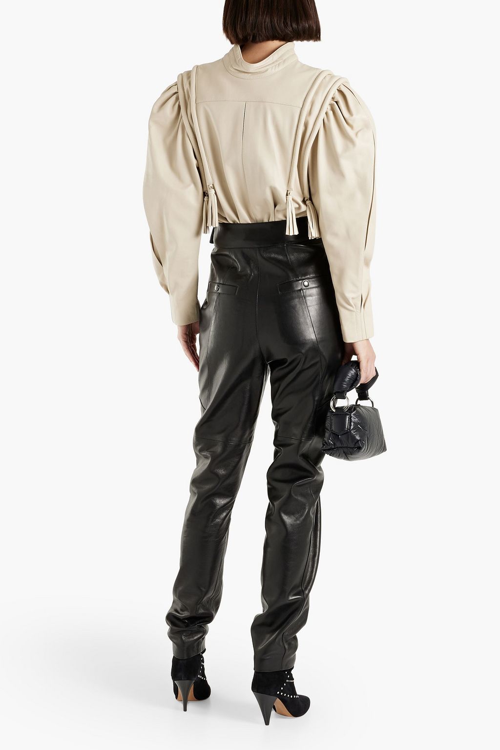 ISABEL MARANT Ferris belted leather tapered pants