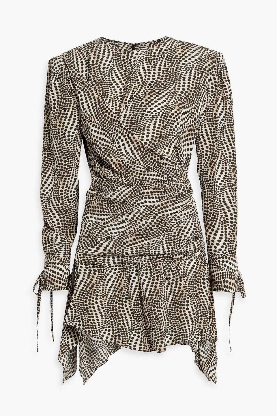 Isabel Marant Inotilia Wrap-effect Printed Silk-blend Crepe De Chine Mini Dress In Animal Print