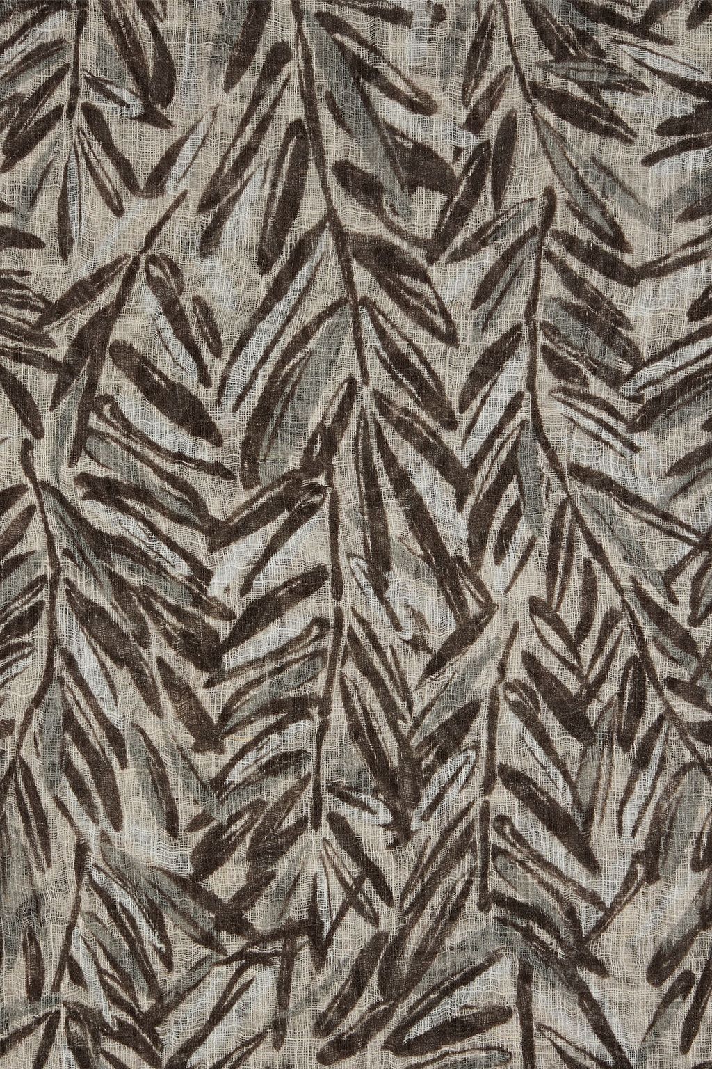 BRUNELLO CUCINELLI وشاح من الكتان الرقيق مزين بطبعات