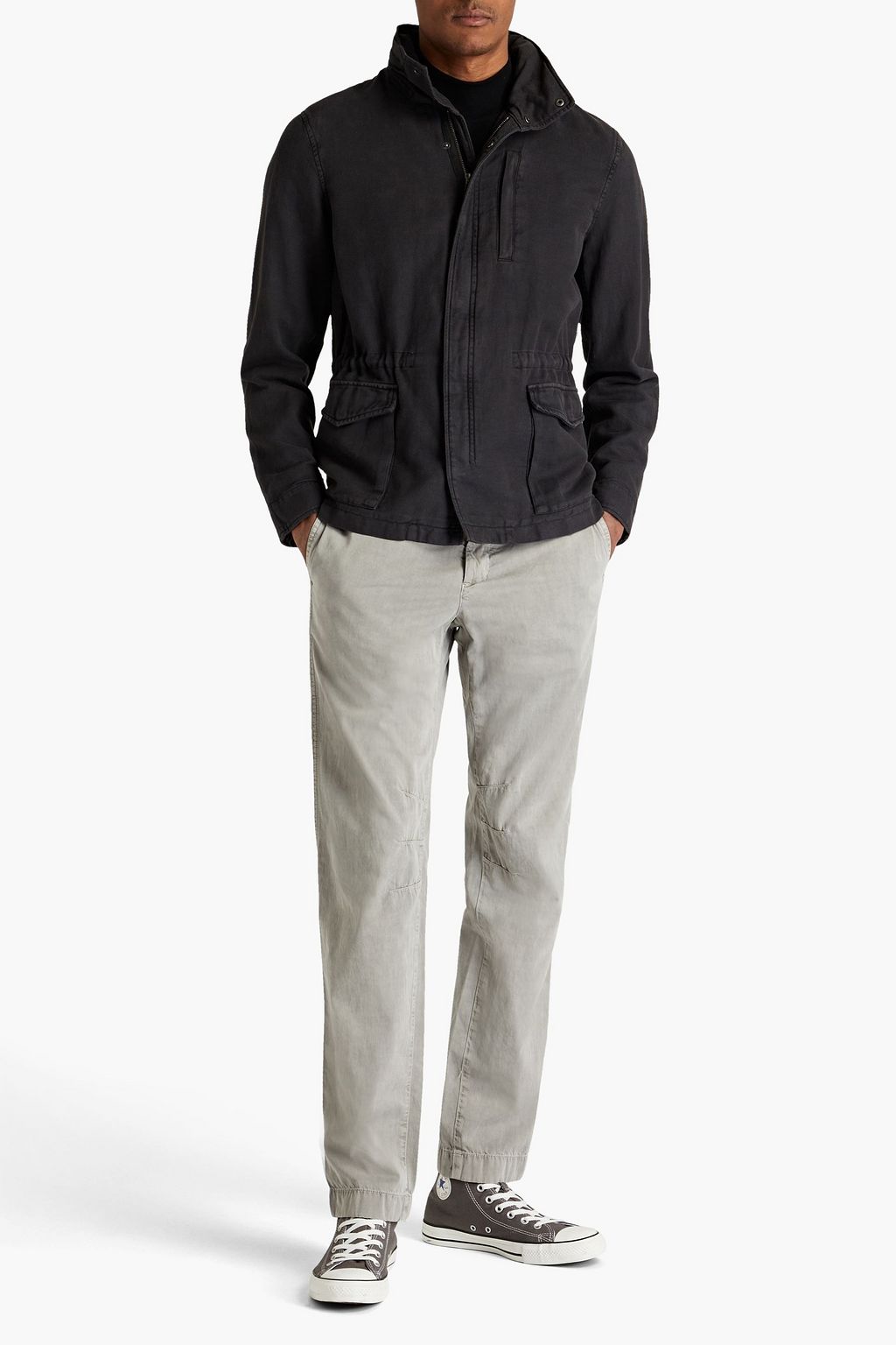 JAMES PERSE Cotton and linen-blend canvas jacket