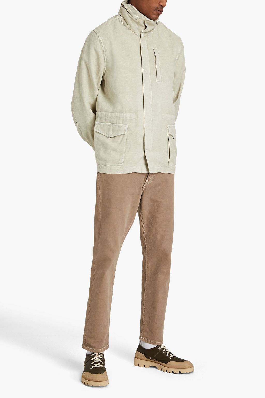 JAMES PERSE Cotton and linen-blend canvas jacket