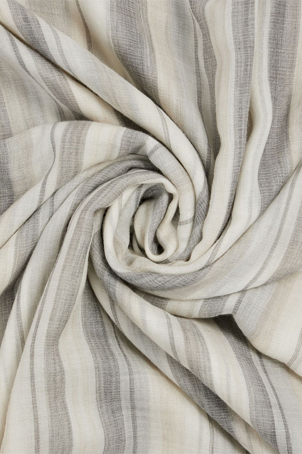 BRUNELLO CUCINELLI Striped cashmere-gauze scarf