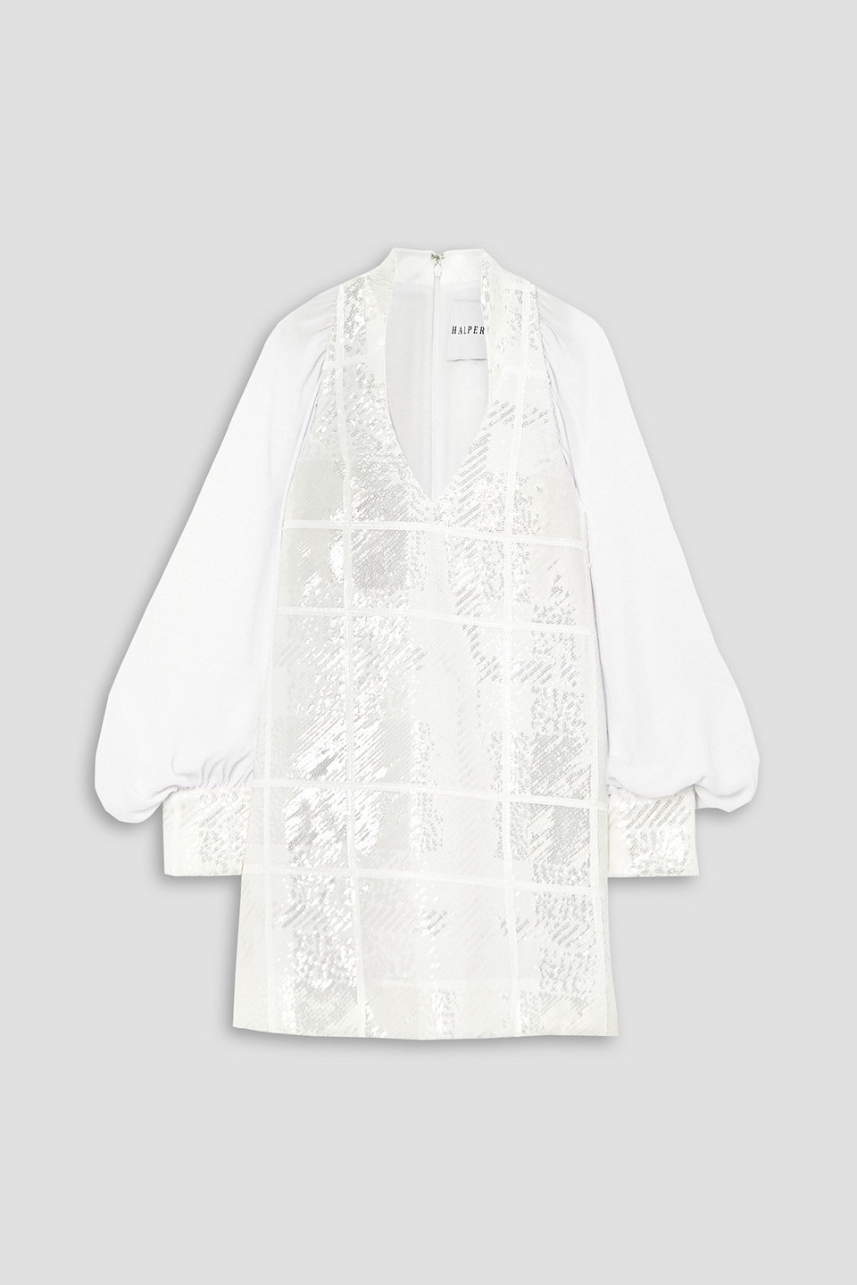Halpern Sequined chiffon mini dress