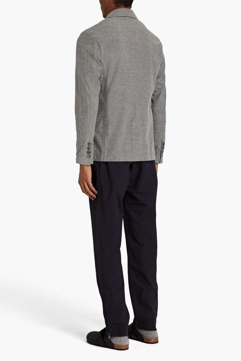 JAMES PERSE Gebürsteter Blazer aus meliertem Stretch-Twill