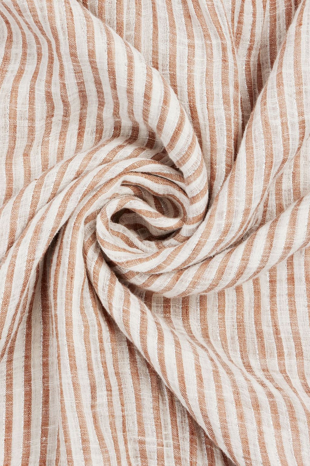 BRUNELLO CUCINELLI Metallic striped linen-blend scarf