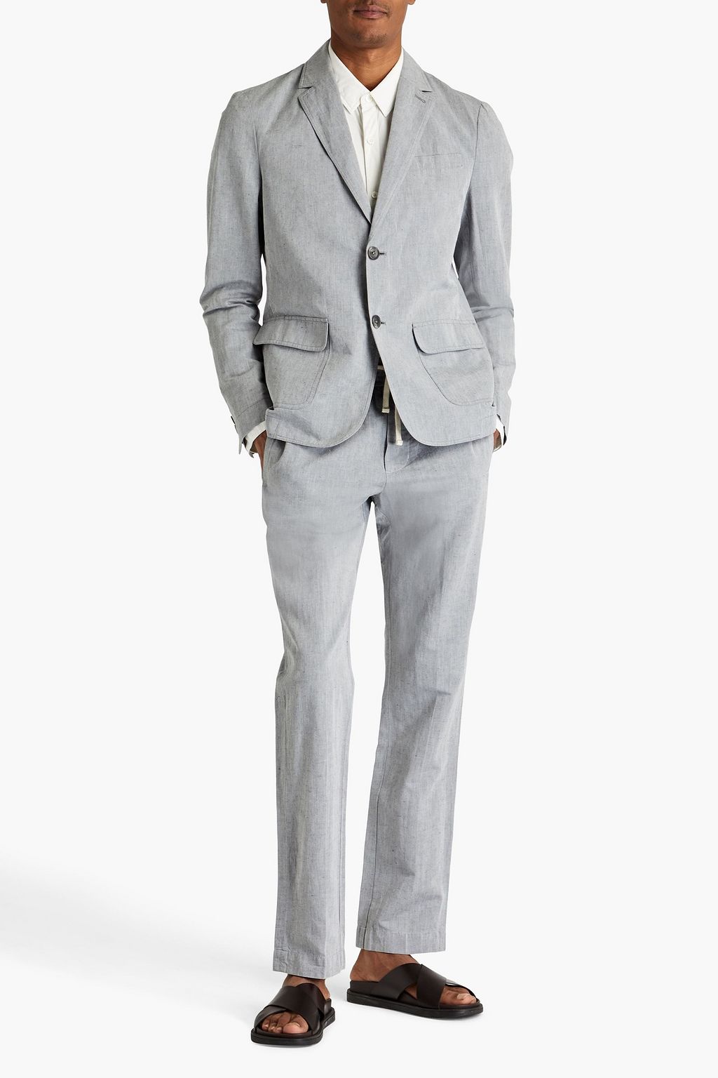 JAMES PERSE Linen and cotton-blend blazer