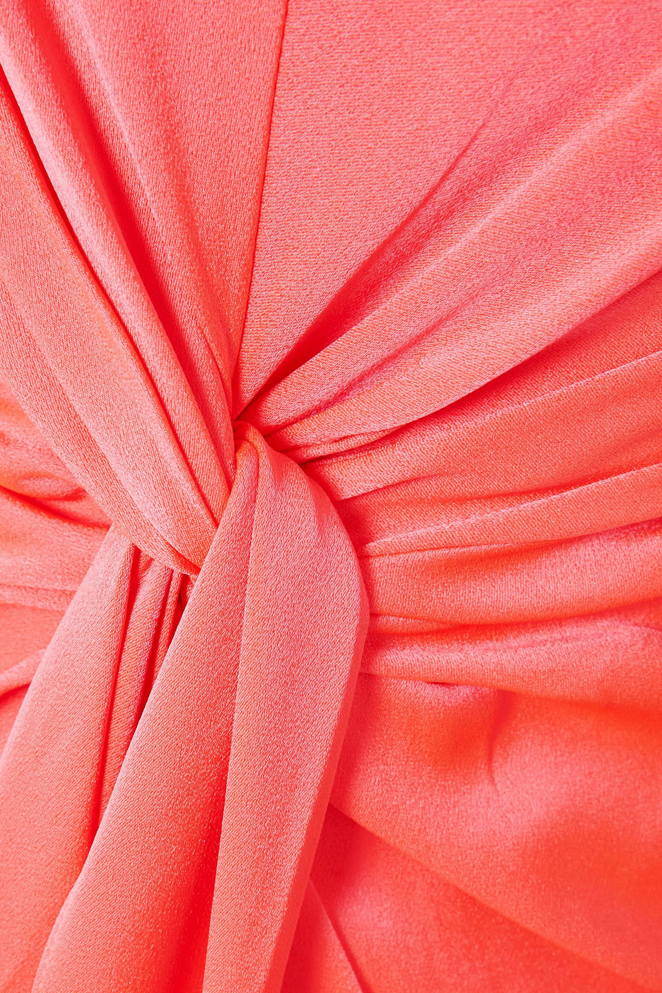 Alex Perry Graves Tie-front Satin-crepe Gown In Coral