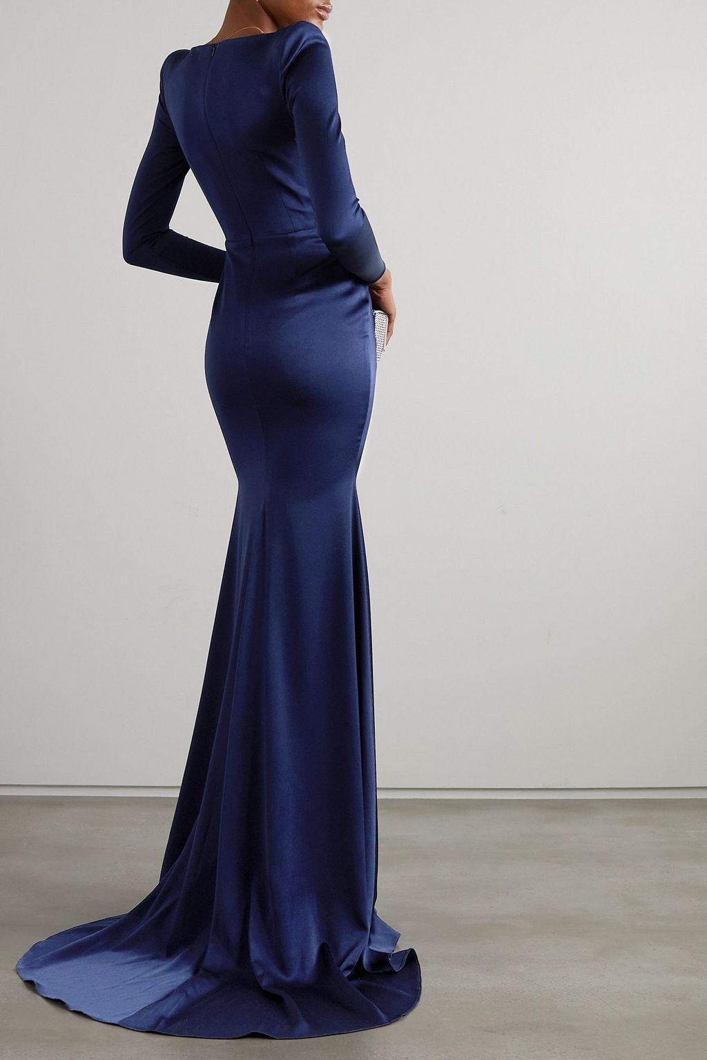 ALEX PERRY Rowan twist-front satin-crepe gown