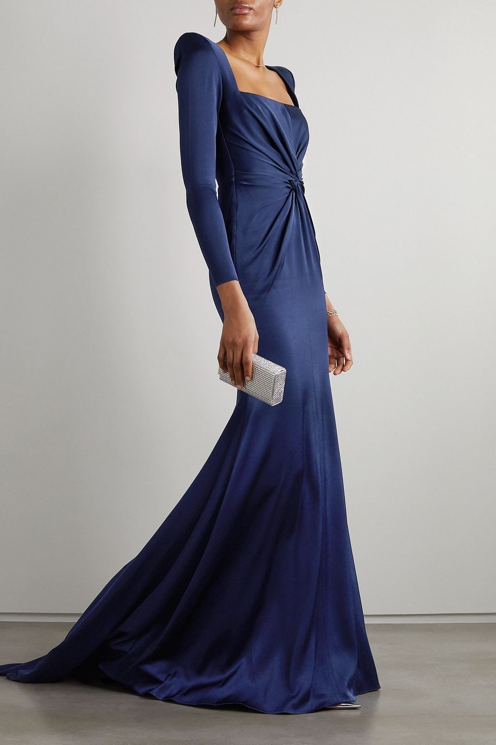 ALEX PERRY Rowan twist-front satin-crepe gown