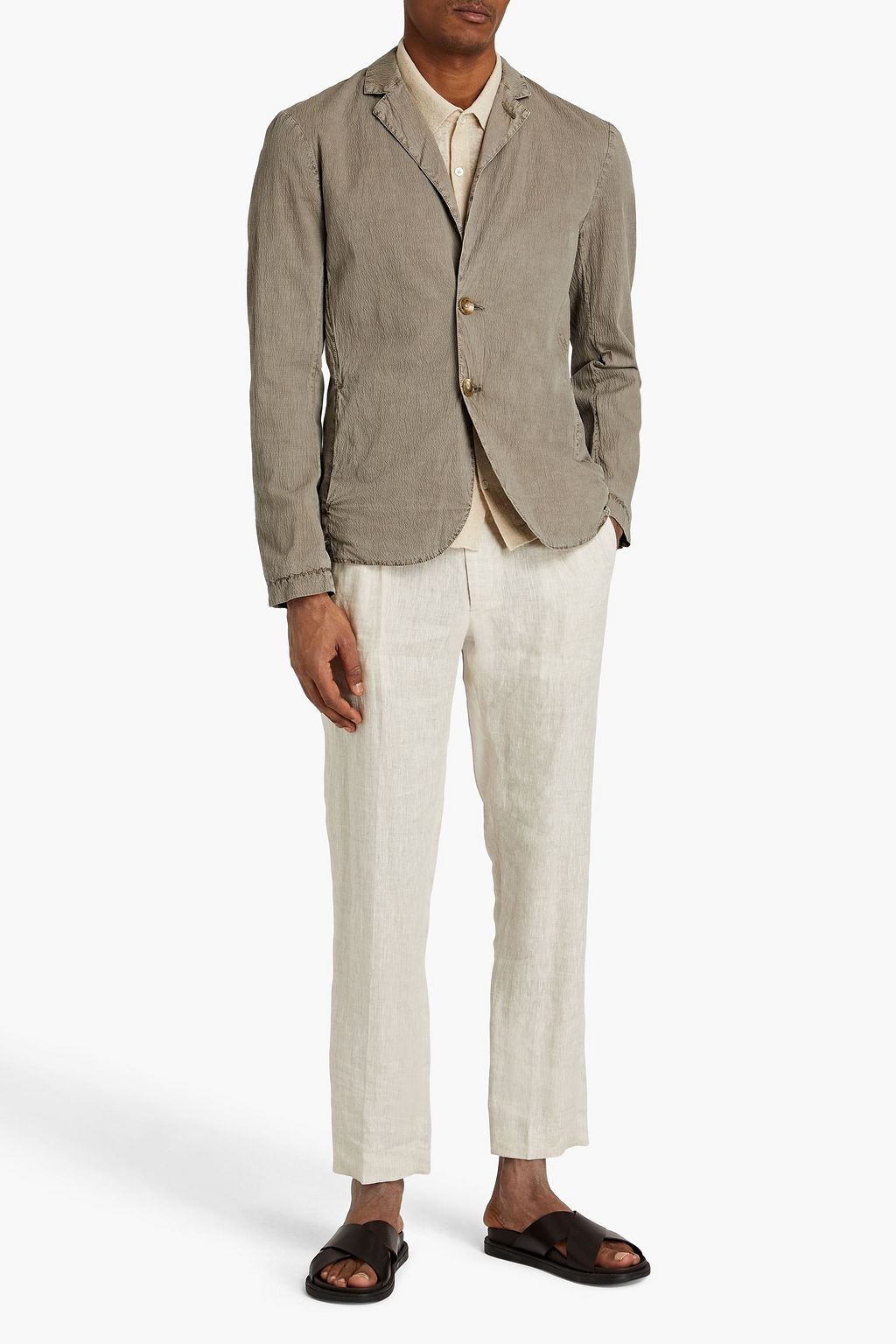 JAMES PERSE Blazer aus Seersucker aus einer Baumwollmischung