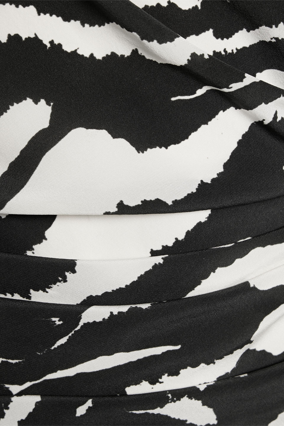 ISABEL MARANT FANTINE RUCHED ZEBRA-PRINT SILK-BLEND CREPE DE CHINE BLOUSE