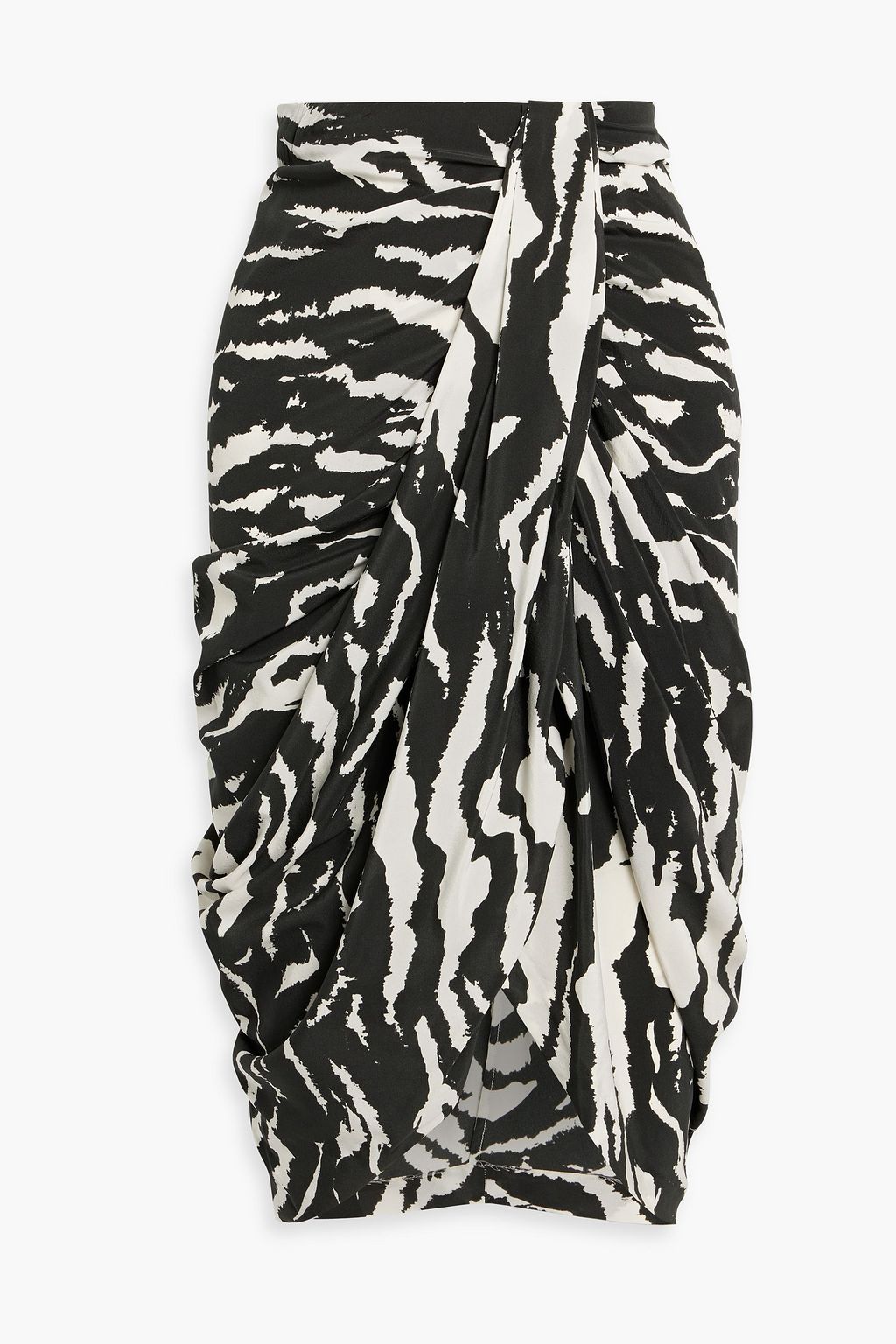 Zebra print silk best sale skirt
