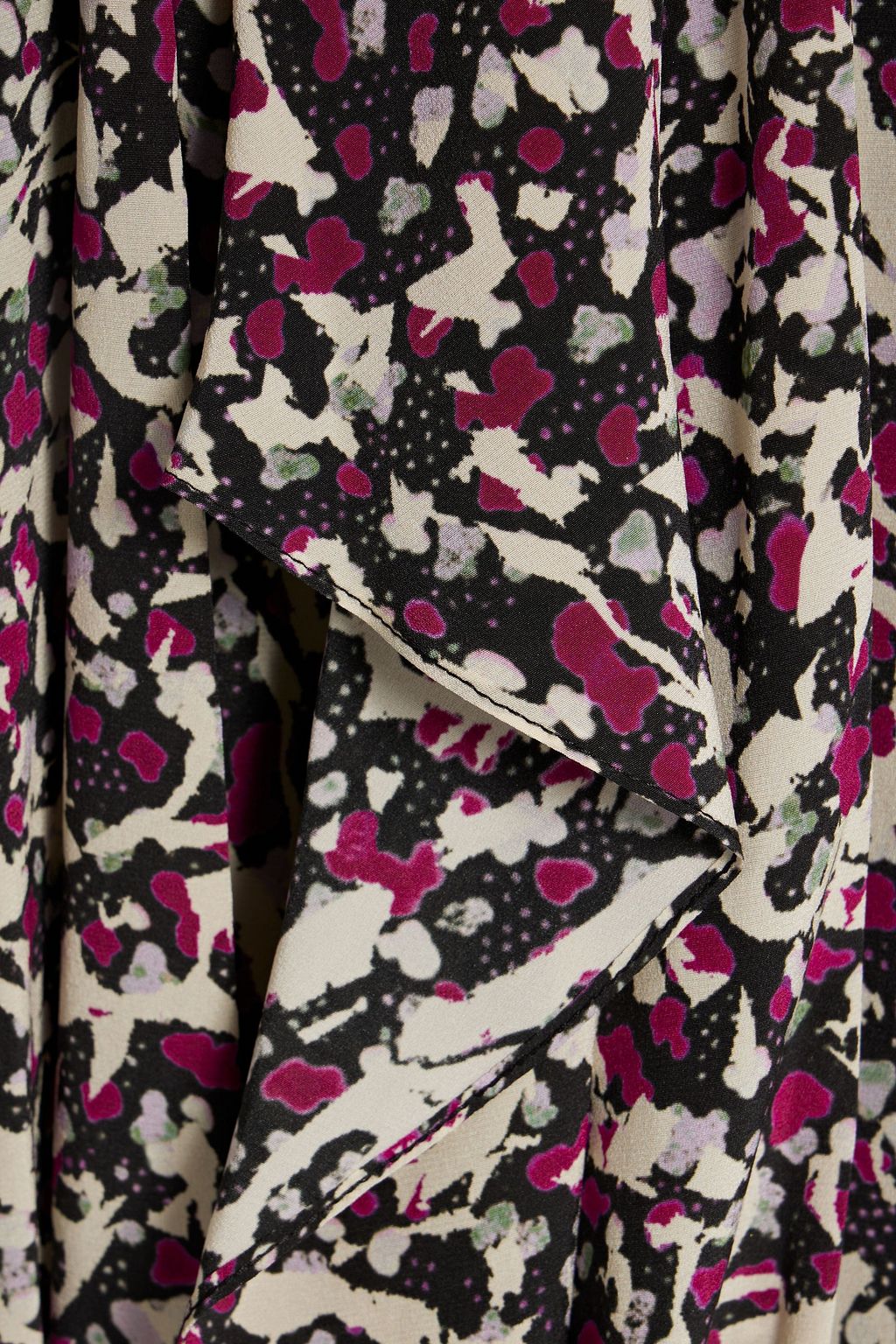 ISABEL MARANT Blainea asymmetric zebra-print silk-blend crepe maxi dress