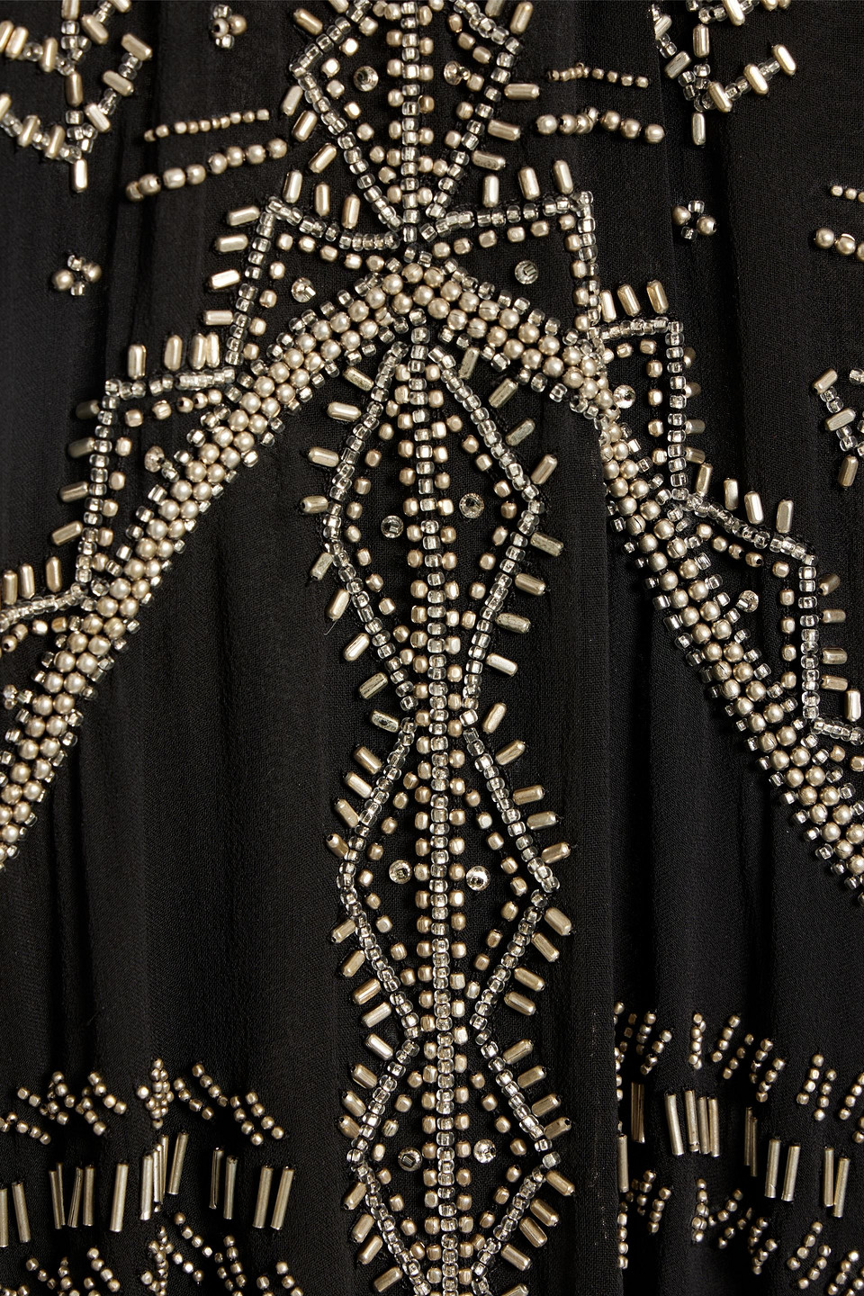 ISABEL MARANT JAILINA BEAD-EMBELLISHED SILK-CHIFFON MINI DRESS