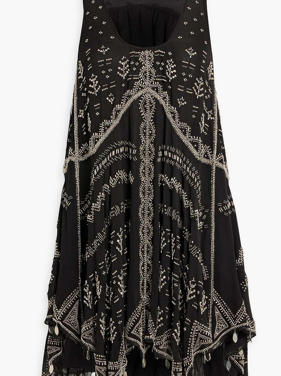 jailina bead-embellished silk-chiffon mini dress