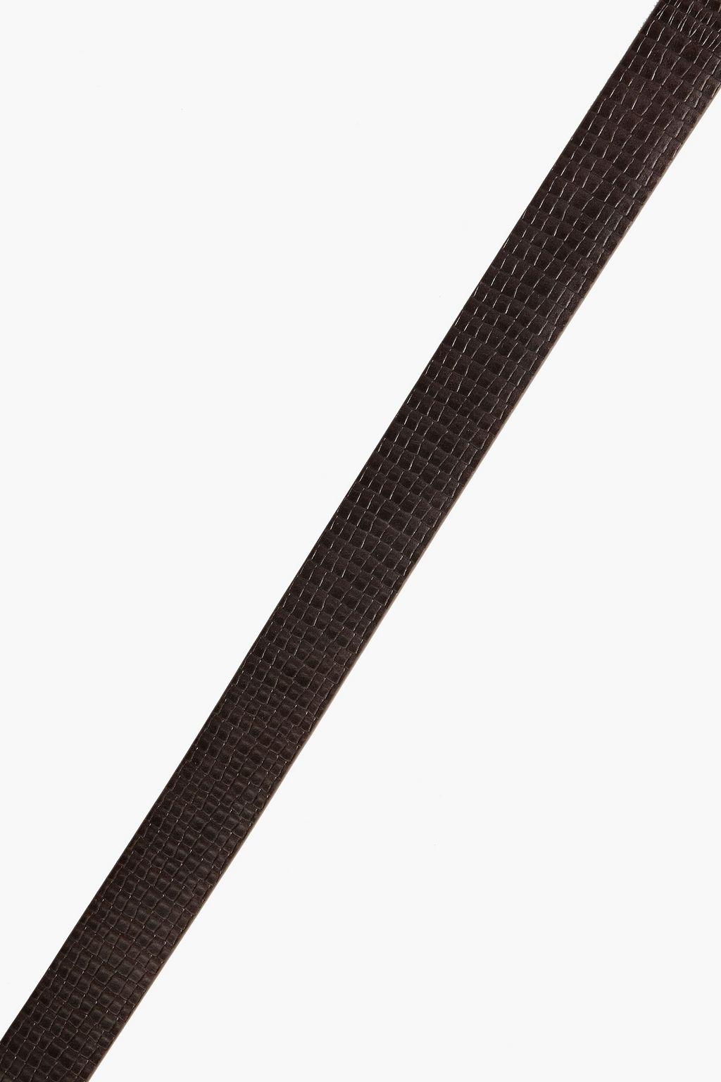 BRUNELLO CUCINELLI Lizard-effect leather belt